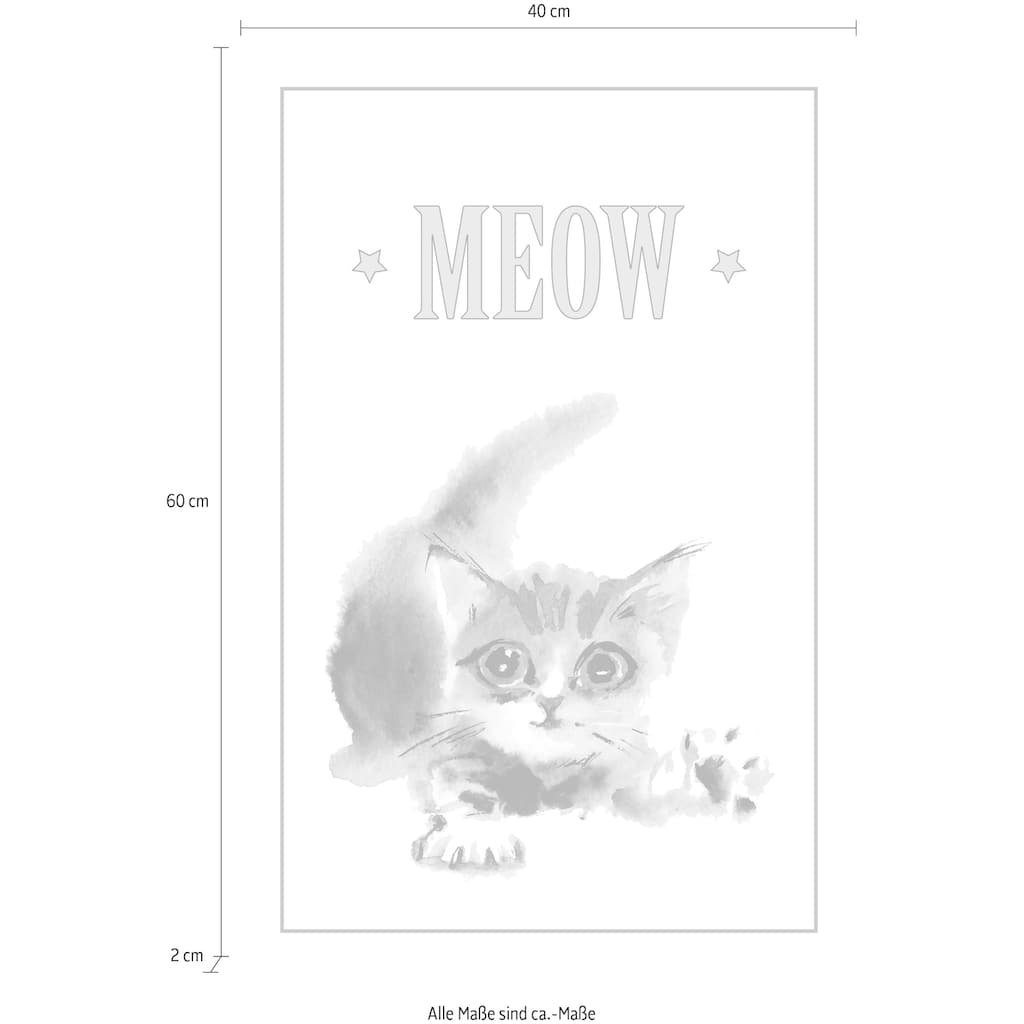 queence Leinwandbild »Katze MEOW«