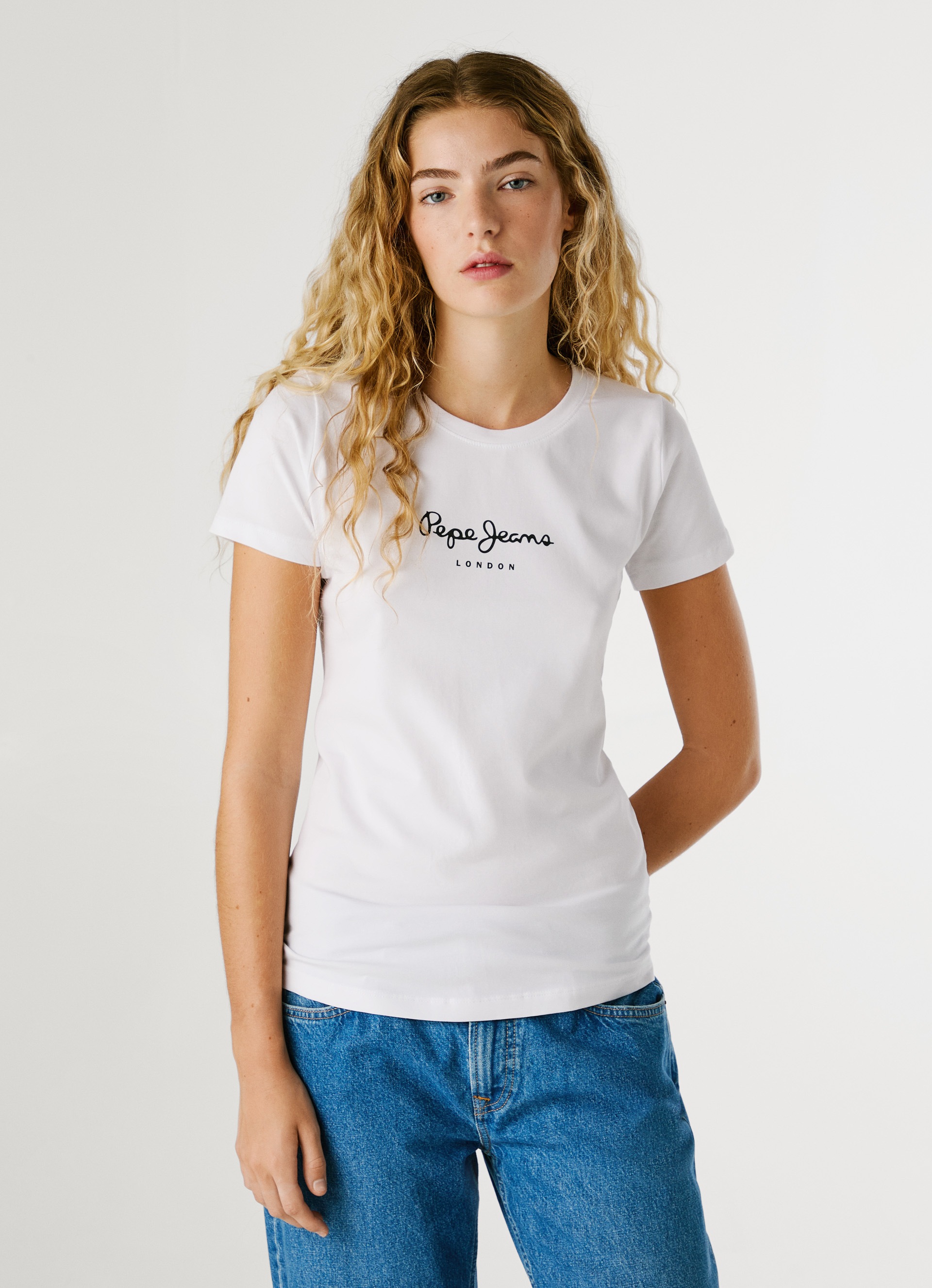 Pepe Jeans "NEW VIRGINIA" mit Logo-Print günstig online kaufen