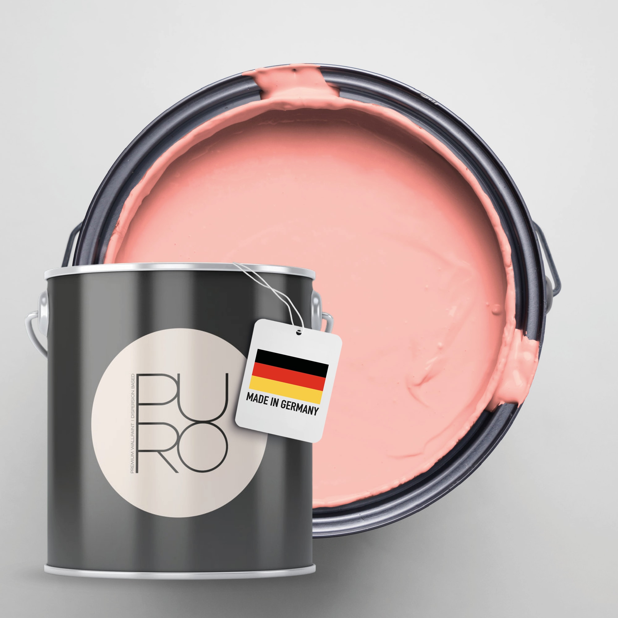 A.S. Création Wandfarbe "Premium Innenwandfarbe PURO Tuchmatt peachy pink" ideal für Wohnzimmer, Schlafzimmer, Flur und Küche, Farbwelt Pink