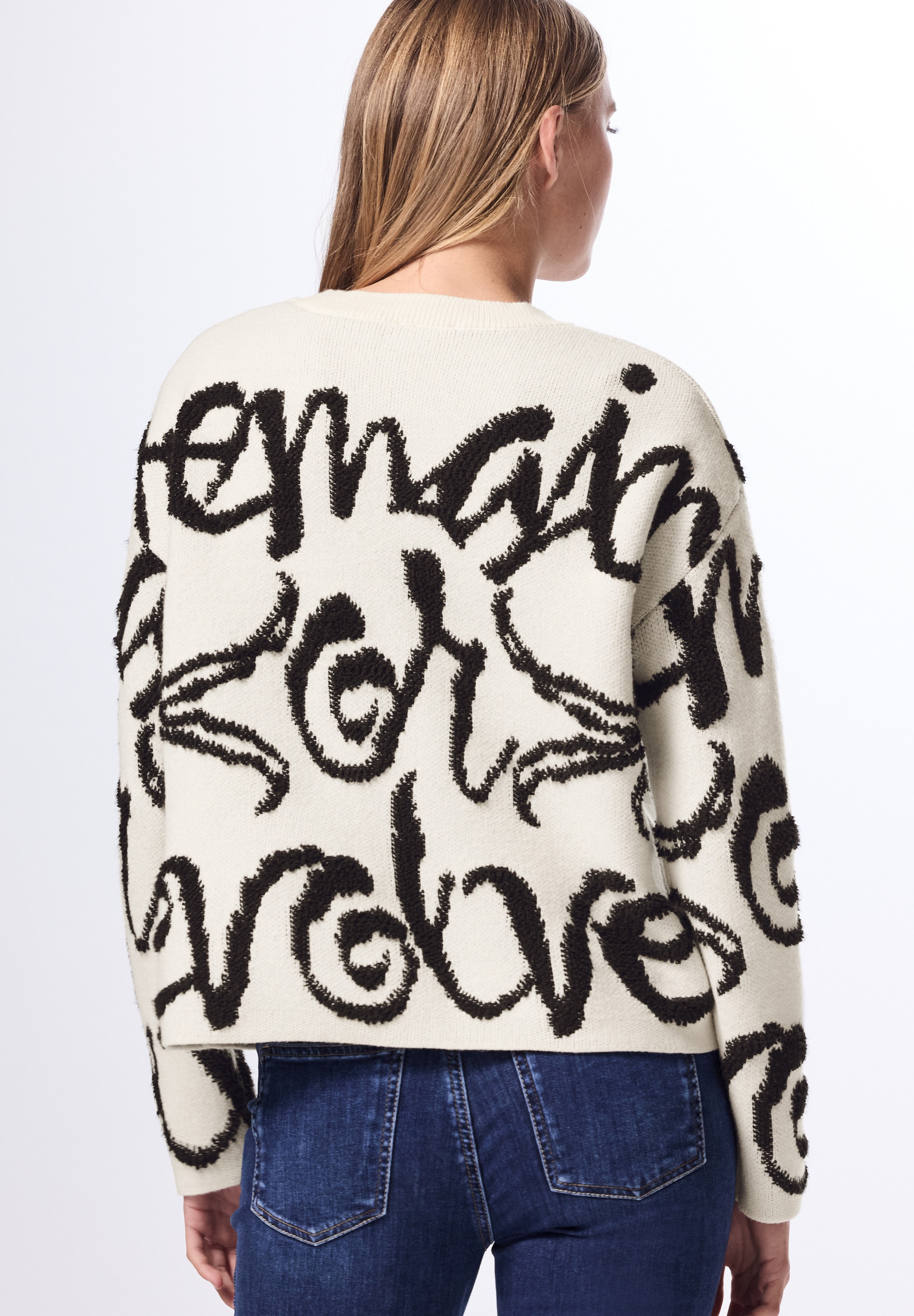 STREET ONE STUDIO Strickpullover, mit Rundhalsausschnitt