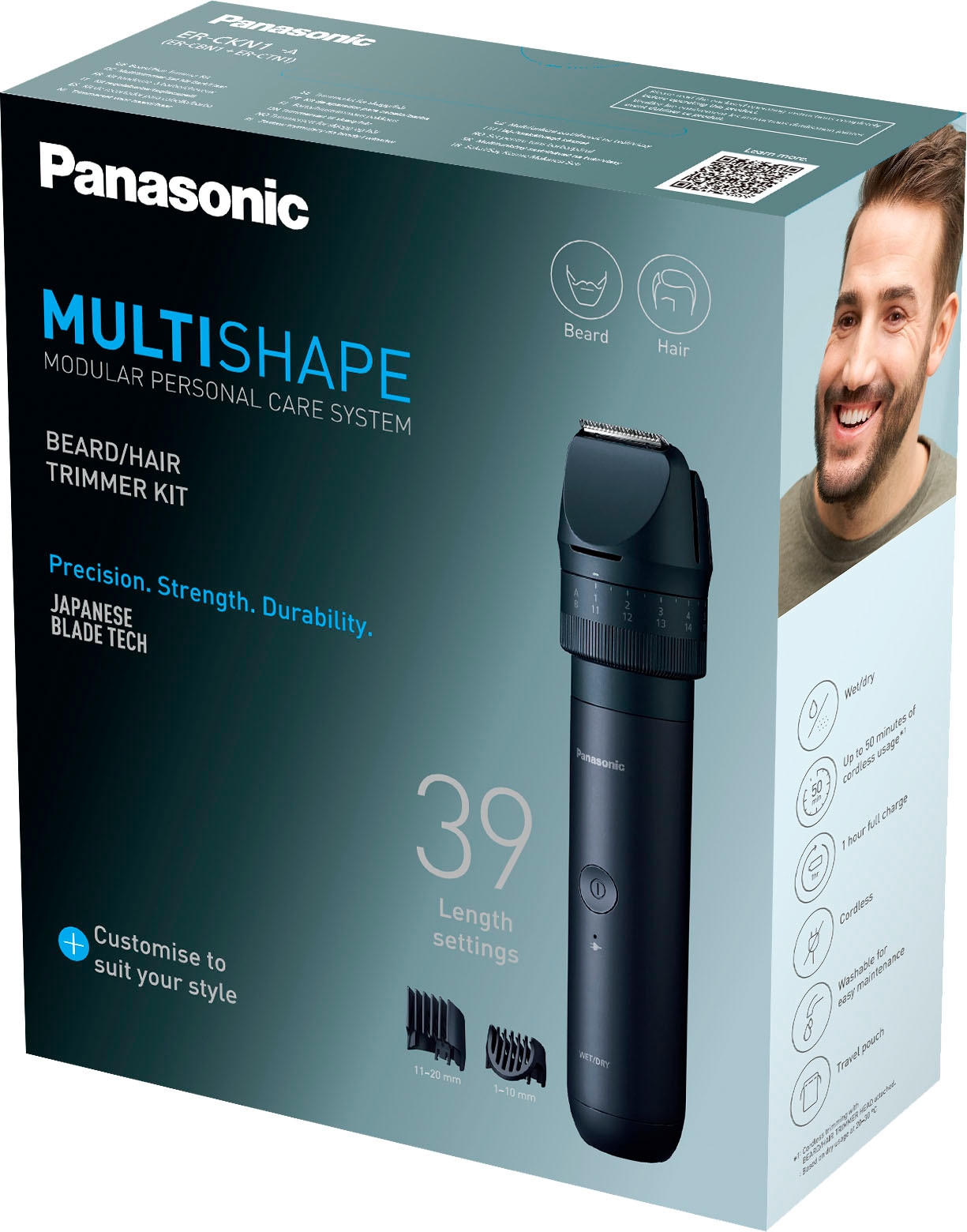 Panasonic Haar- und Bartschneider »Multishape | Kit ER-CKN1-A301«, Haare Starter (NiMH-Akku) 2 & Bart Aufsätze BAUR