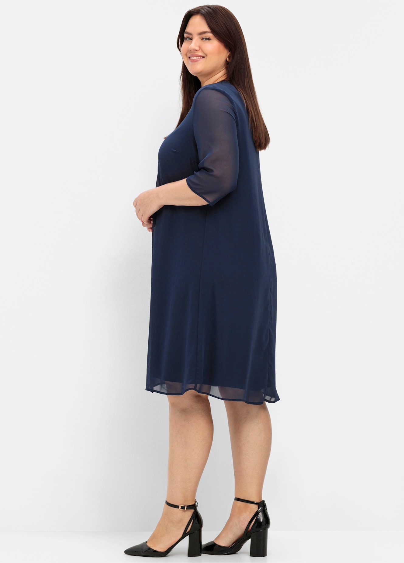 Sheego Chiffonkleid »Cocktailkleid«