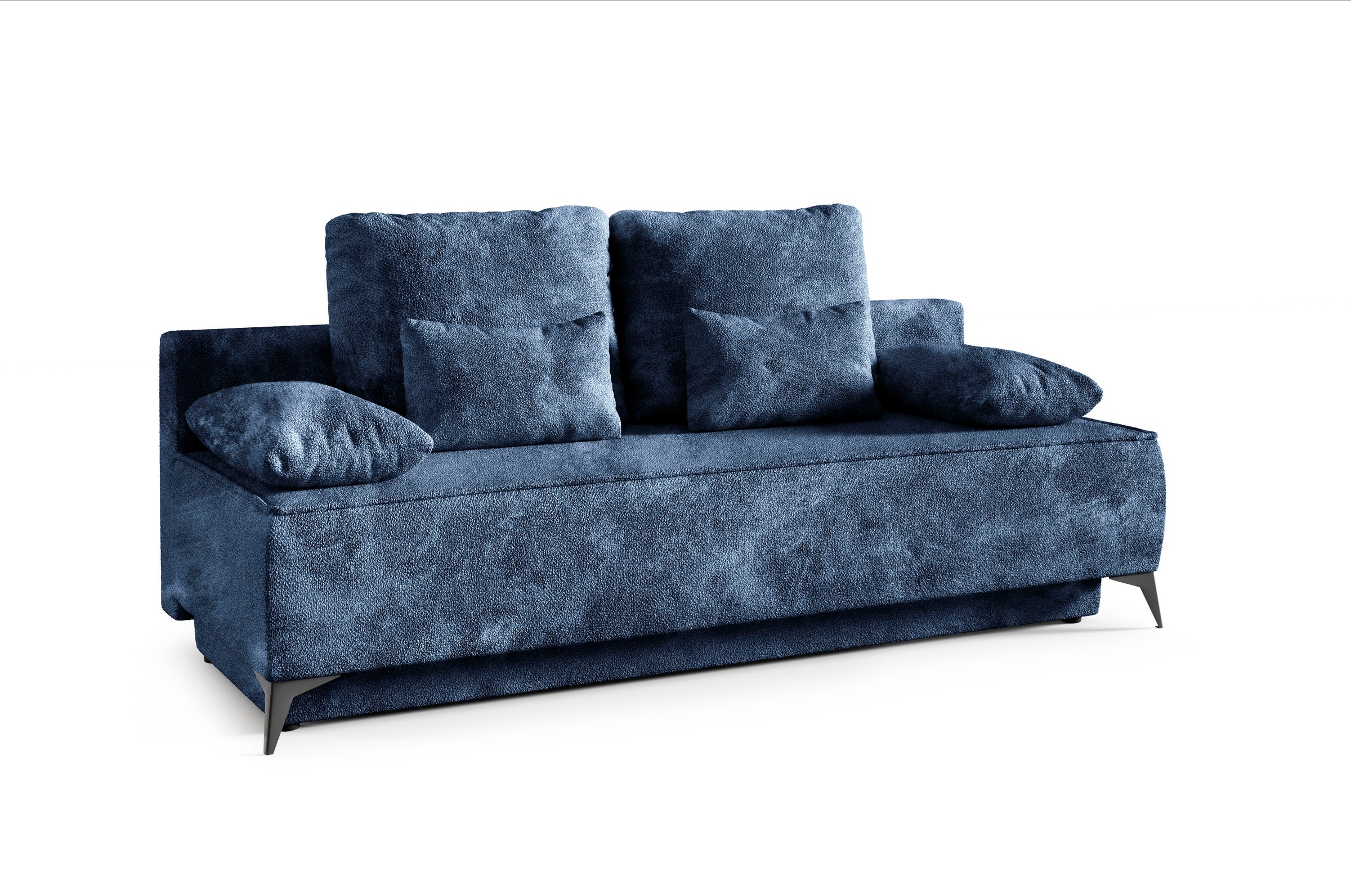Thumbnail - WERK2 Schlafsofa "Indira Samtvelour Boucle Bezug, Breite 206cm, Liegefläche 202/145cm," 2-Sitzer Sofa & Schlafcouch mit ...