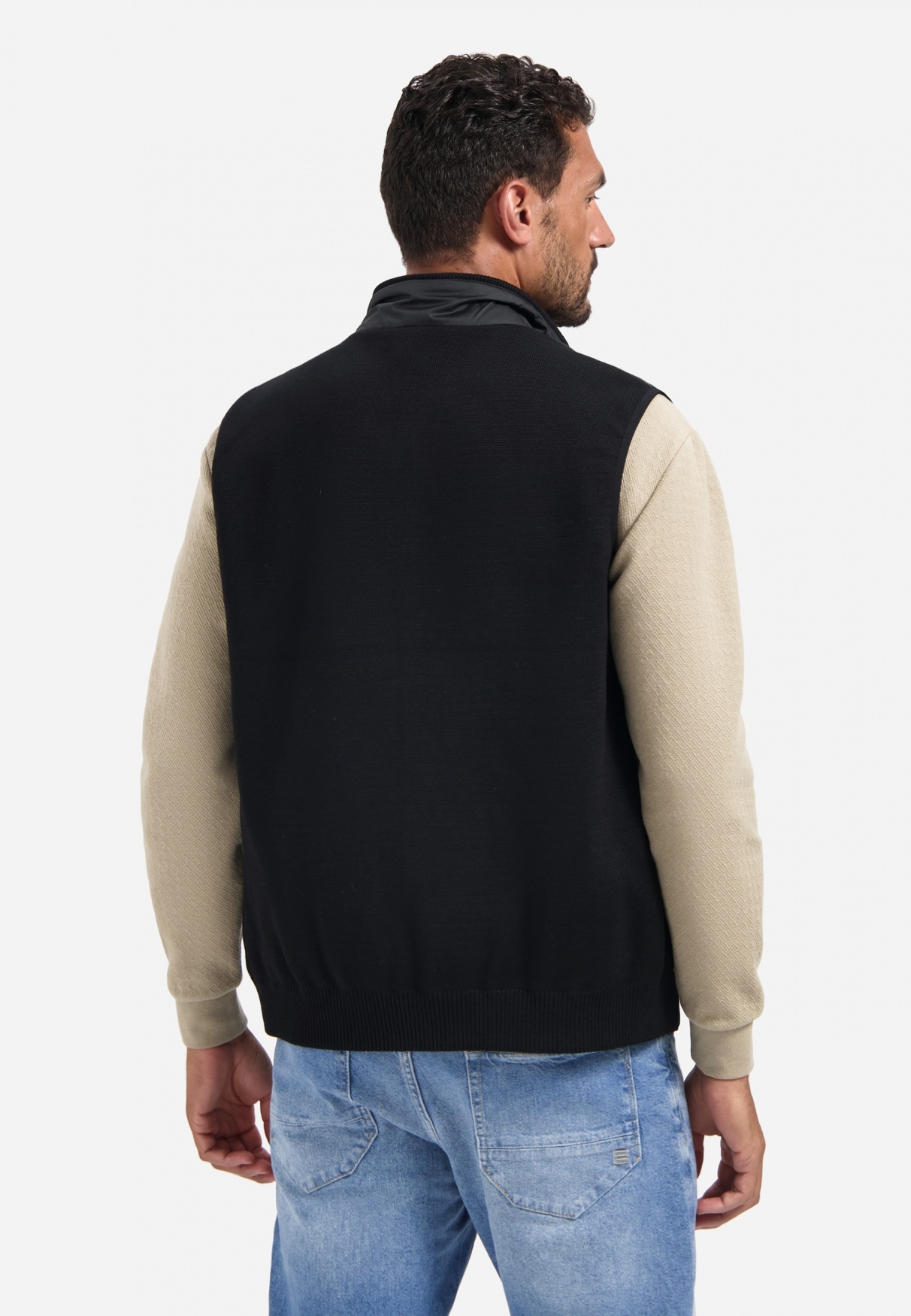 NO EXCESS Steppjacke »No Excess Gesteppte Weste Bodywarmer Padded Sealed Mix With Knit«