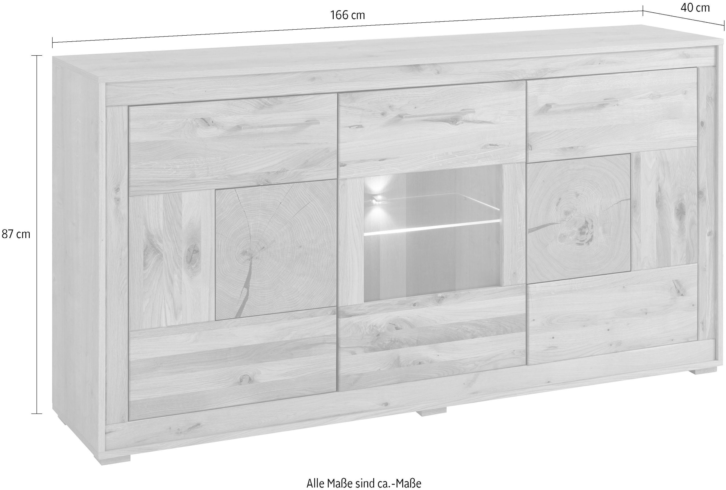 VOGL Möbelfabrik Sideboard, Breite 166 cm