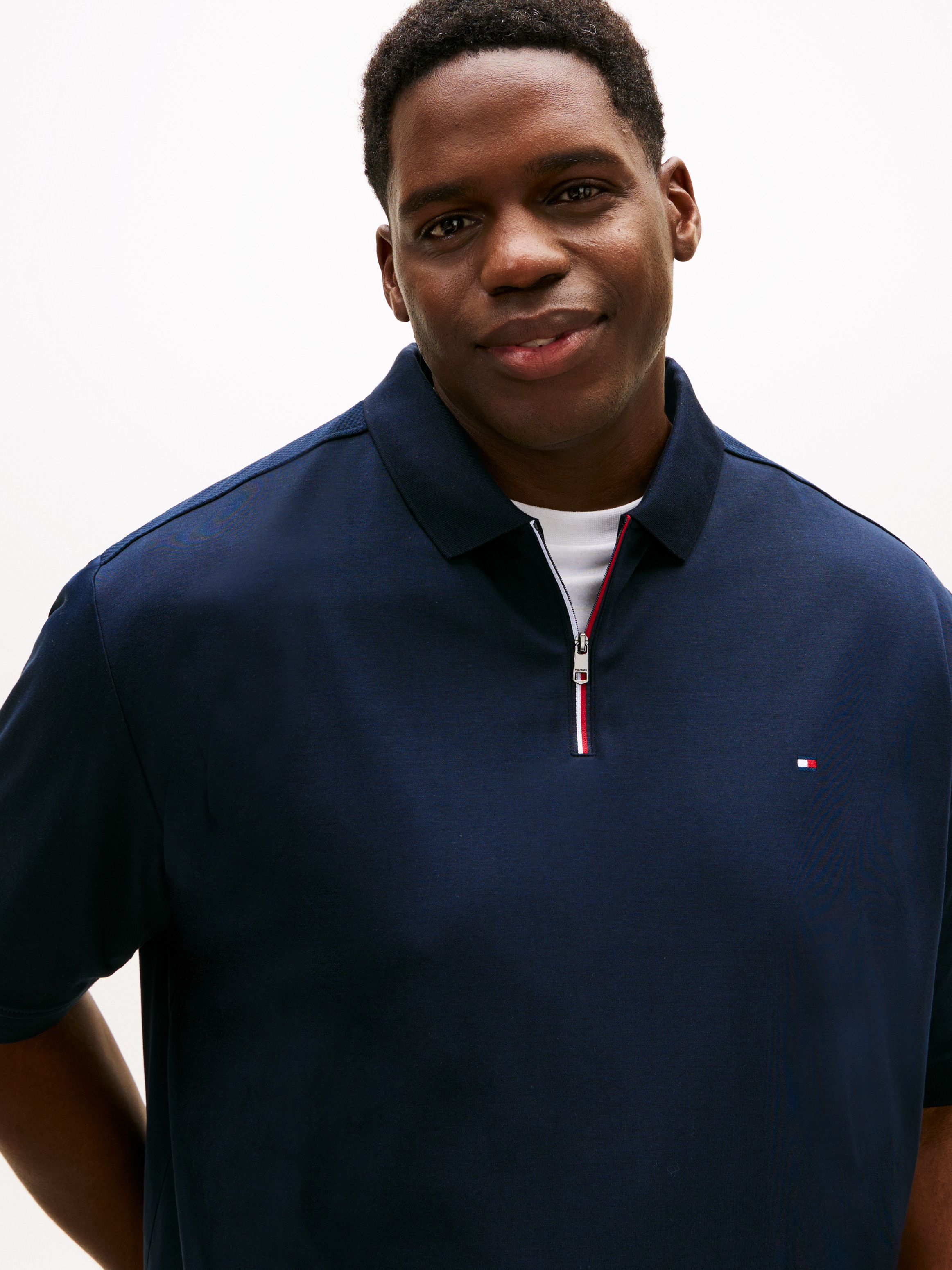 Tommy Hilfiger Big & Tall Poloshirt "BT-LIQUID COTTON RWB ZIP" Große Großen günstig online kaufen