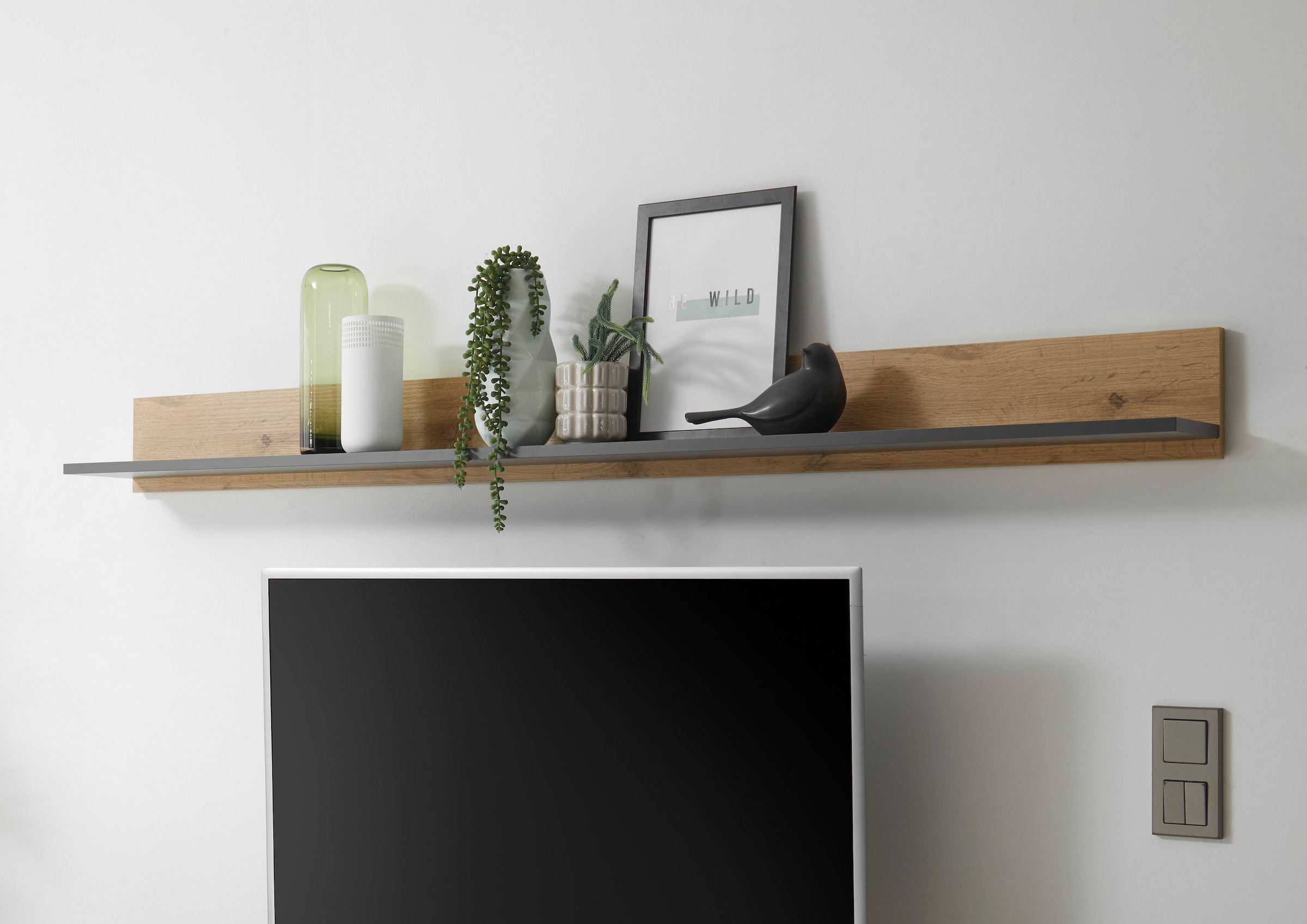 Home affaire Wandregal "City/Giron, modernes Wandboard, Wandhalter mit Abla günstig online kaufen