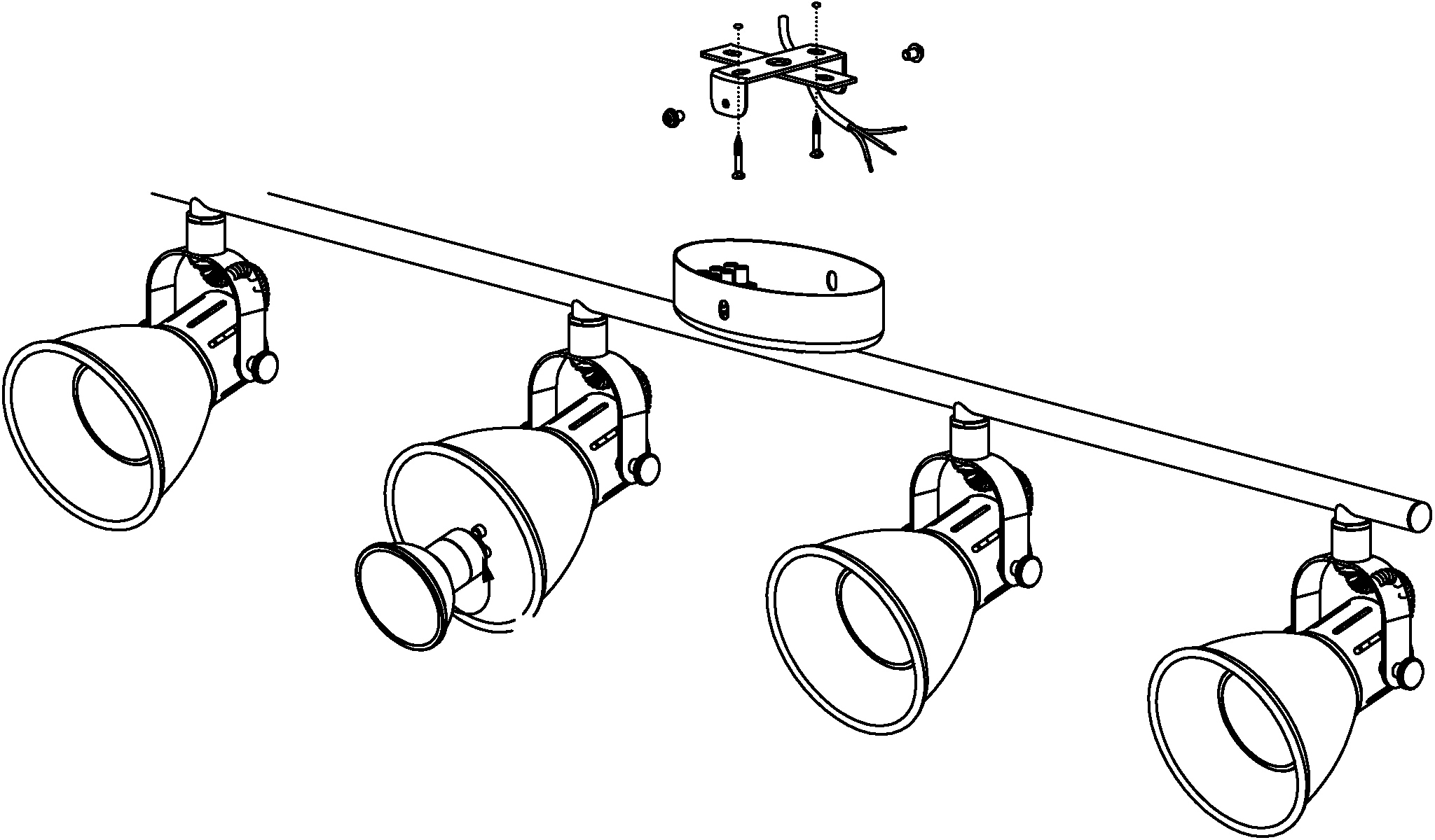 EGLO Deckenspot »SERAS« GU10 1 Stk. Warmweiß Deckenspot aus Stahl  -  inkl. GU10 - 3W