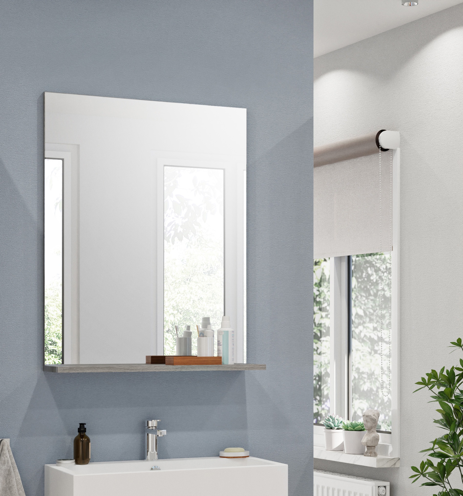 INOSIGN Badspiegel »Siena, Breite 60cm, 1 Ablageboden, hochwertiges Spiegelglas«, in verschiedenen Farben erhältlich, Badmöbel, Spiegel, Badezimmer