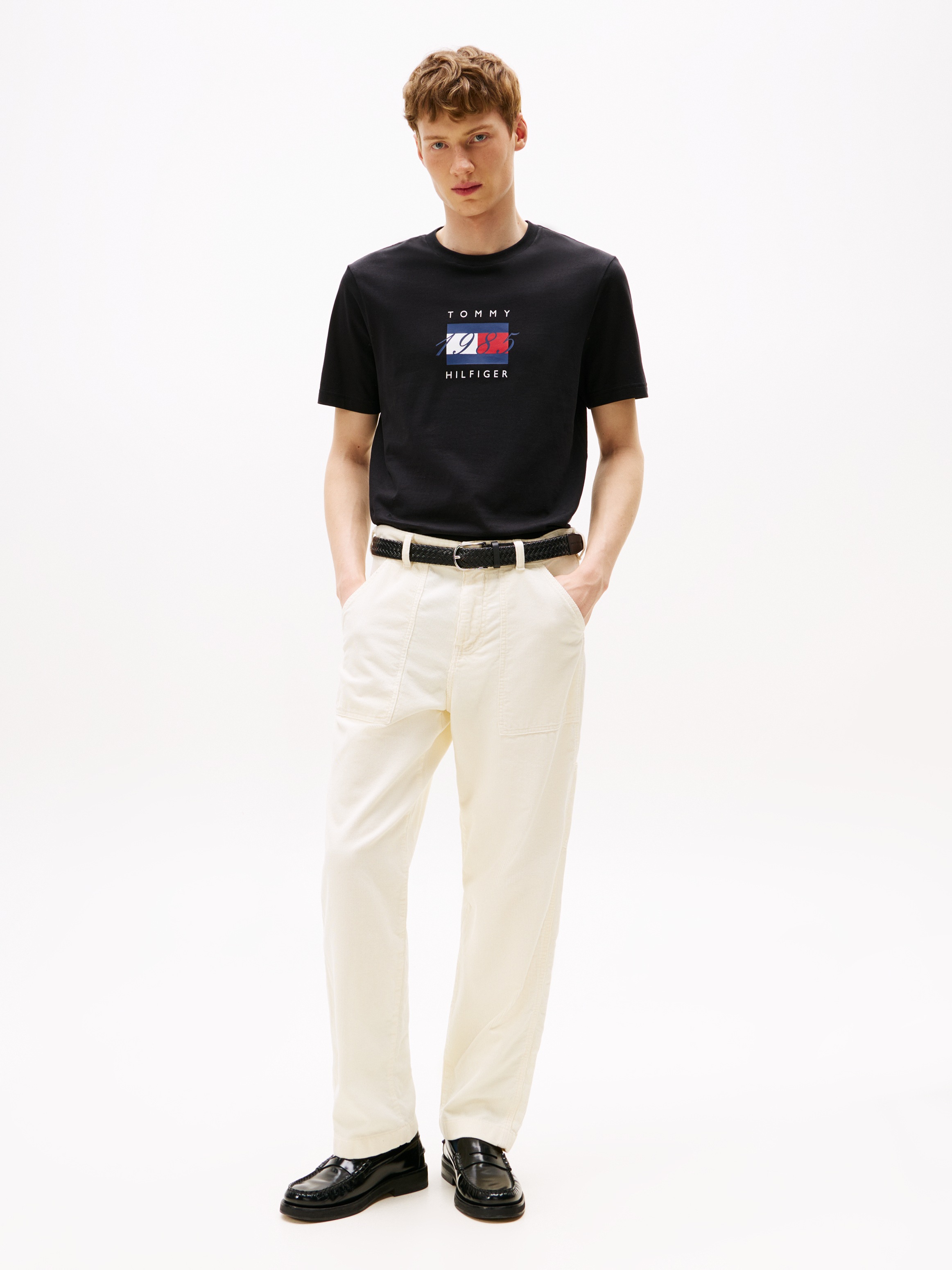 Thumbnail - Tommy Hilfiger T-Shirt "LINEAR FLAG GRAPHIC" Rundhals, regular fit, Jersey