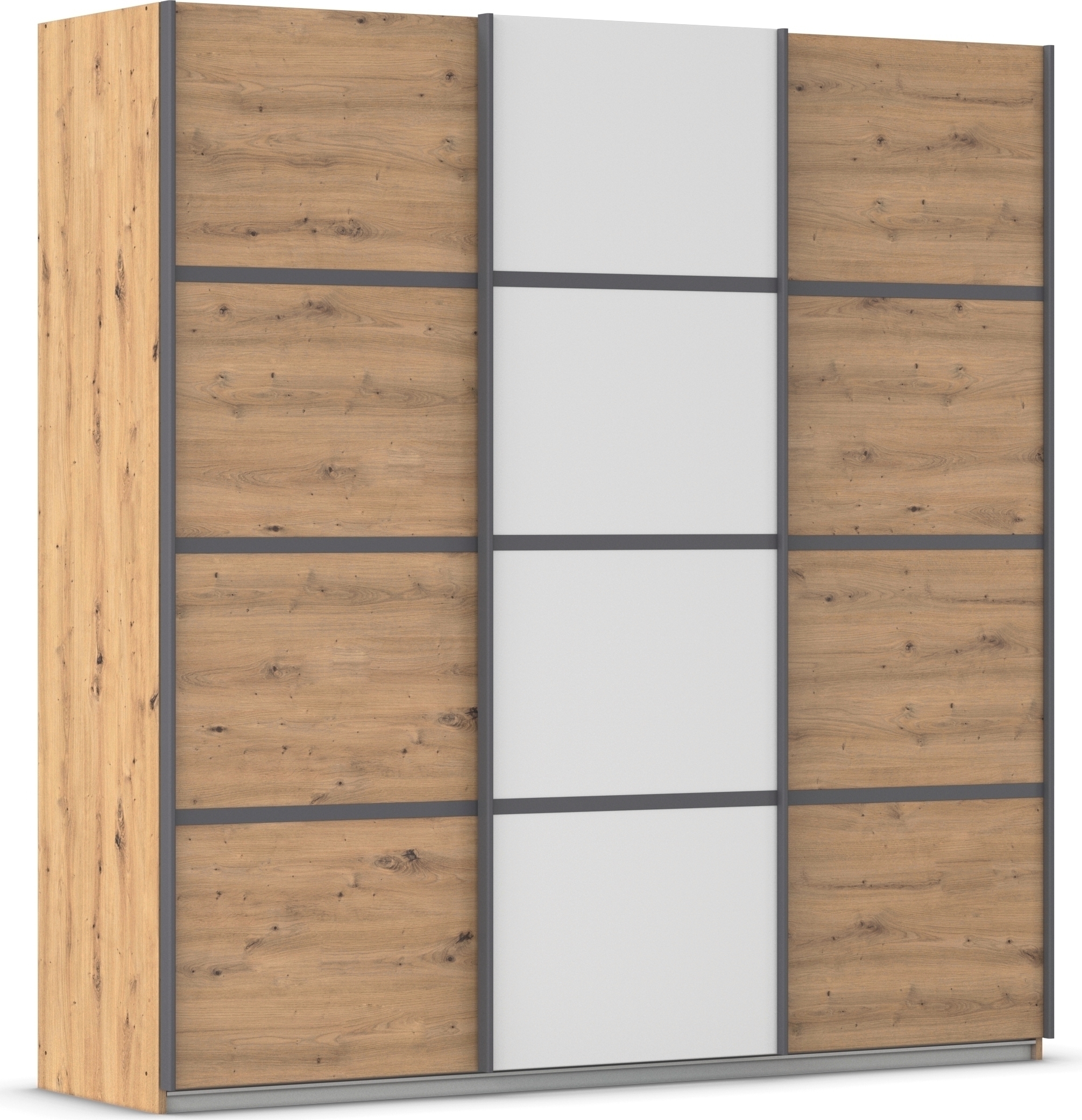 OTTO home Kleiderschrank "Mehrzweckschrank Aktenschrank Möbel Mietswohnung Schlafzimmer AVOLA" 3 verschiedene Ausstattungen BASIC/CLASSIC/PREMIUM (inkl. SOFT-CLOSE), mit eleganten Zierleisten in Chrom, Schwarz oder Weiß MADE IN GERMANY