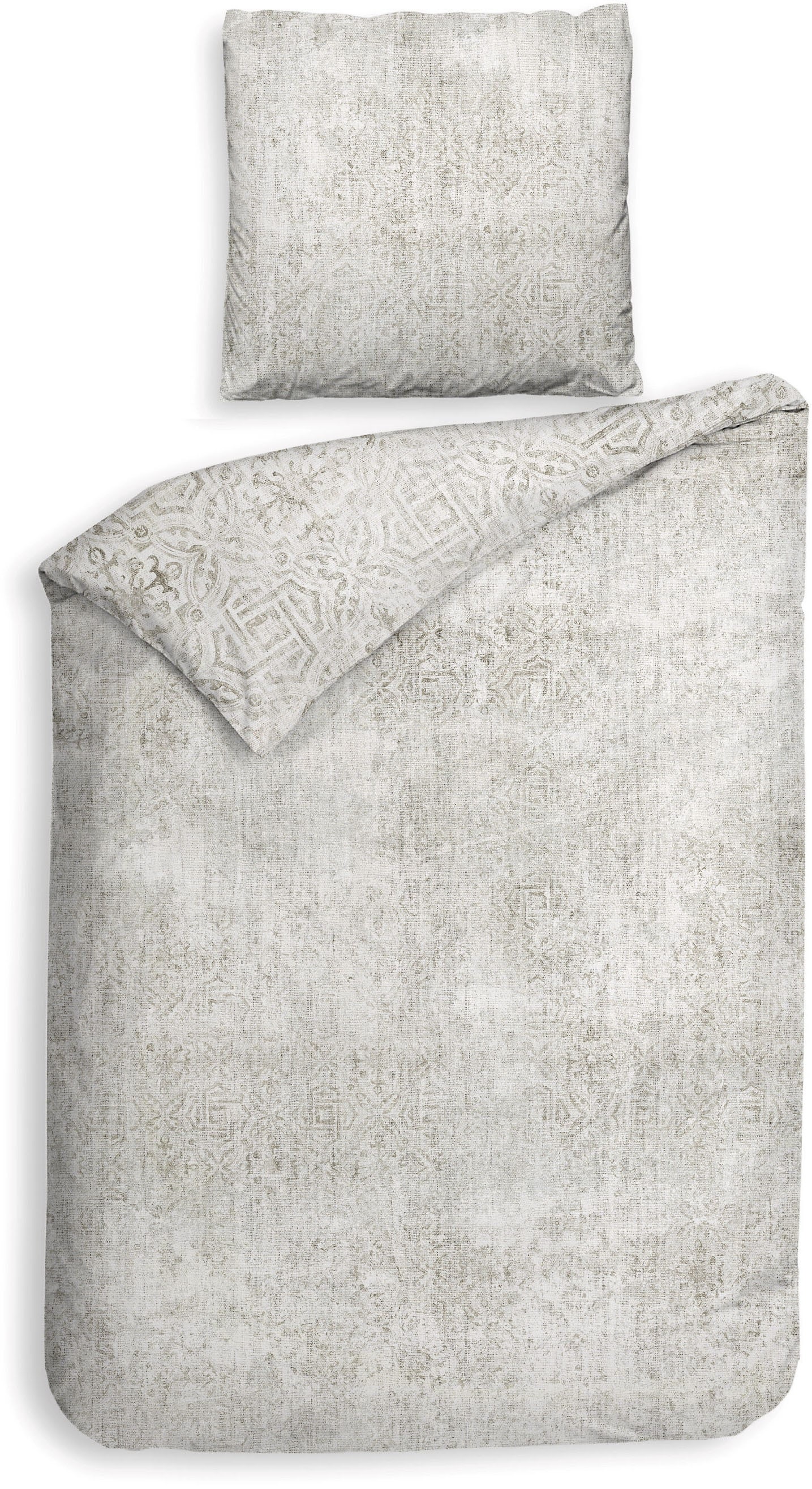 Thumbnail - Heckett & Lane Wendebettwäsche "Emeralda" 2 Stk. tlg. gemustert, hochwertiges Mako-Satin, Bettwäsche ab 135x200 cm.