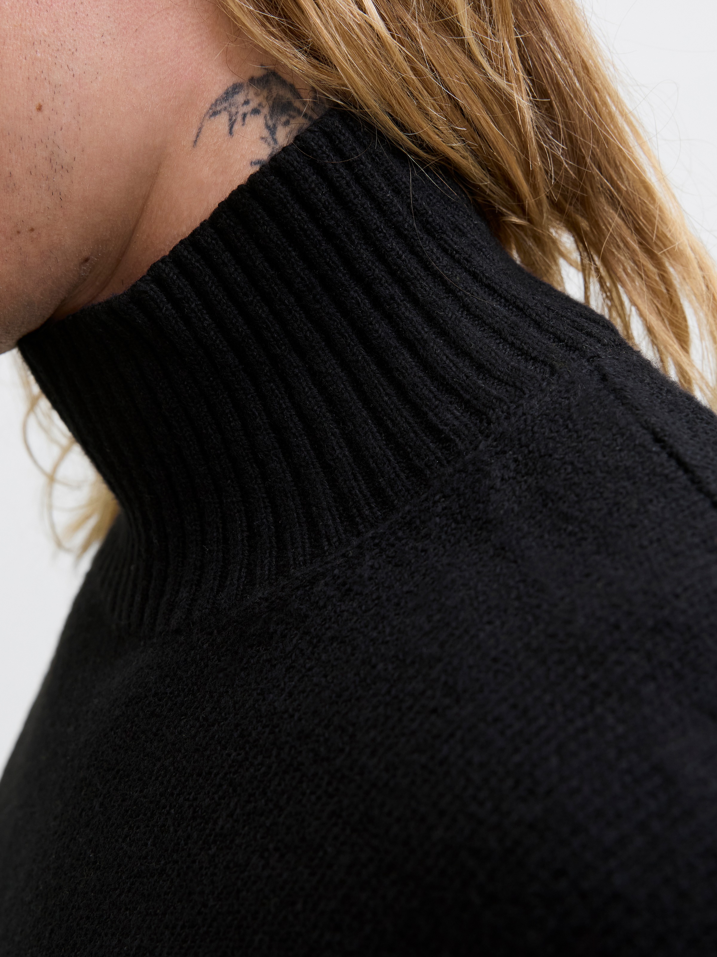 Jack & Jones Jorrorrebro Knit High Neck Sweater Black XL 2