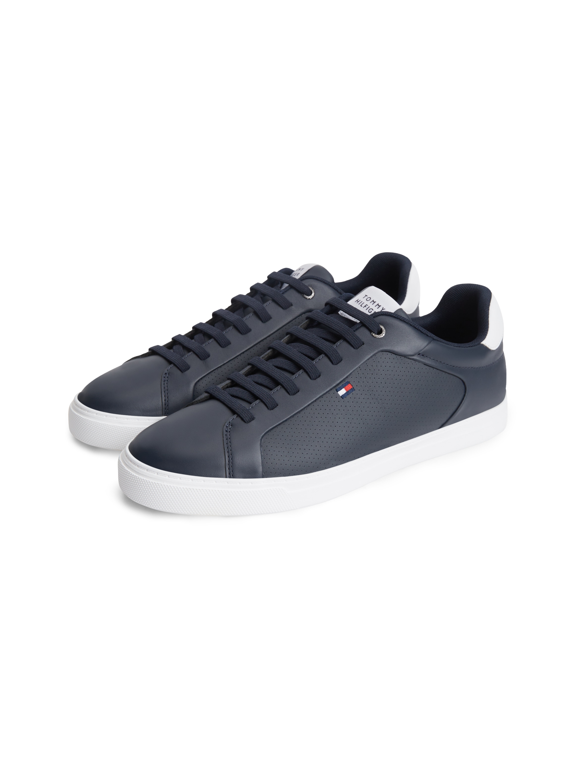 Tommy Hilfiger Sneaker "ICON COURT LIGHT LEATHER" Freizeitschuh, Halbschuh, Schnürschuh mit dezenten Ziernähten