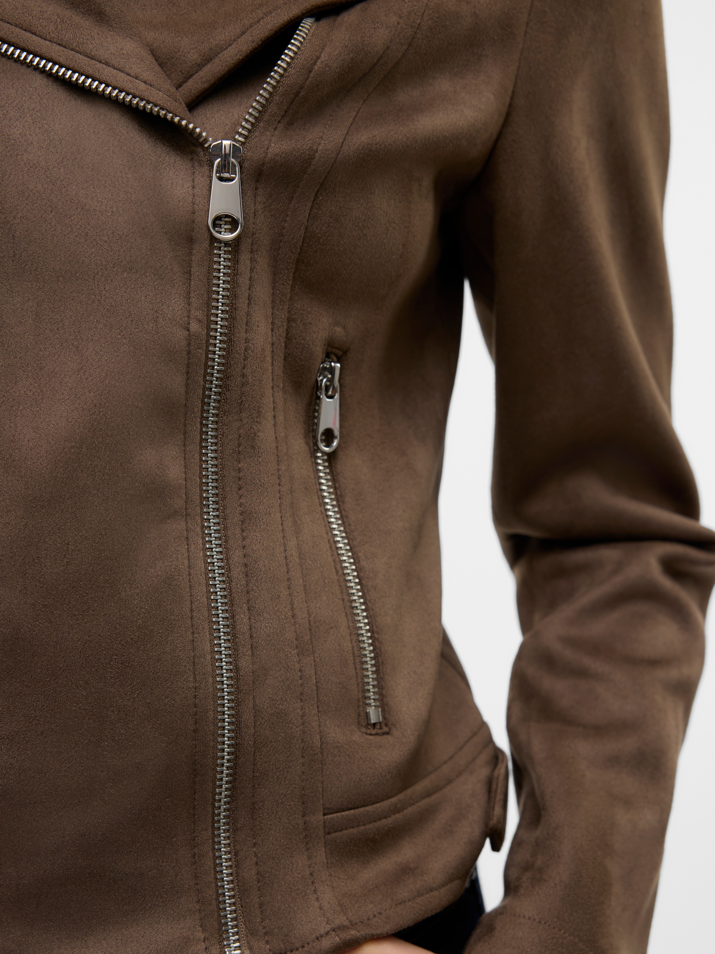 Vero Moda Veste En Cuir Jose Short Chocolate Chip XL Femme 3