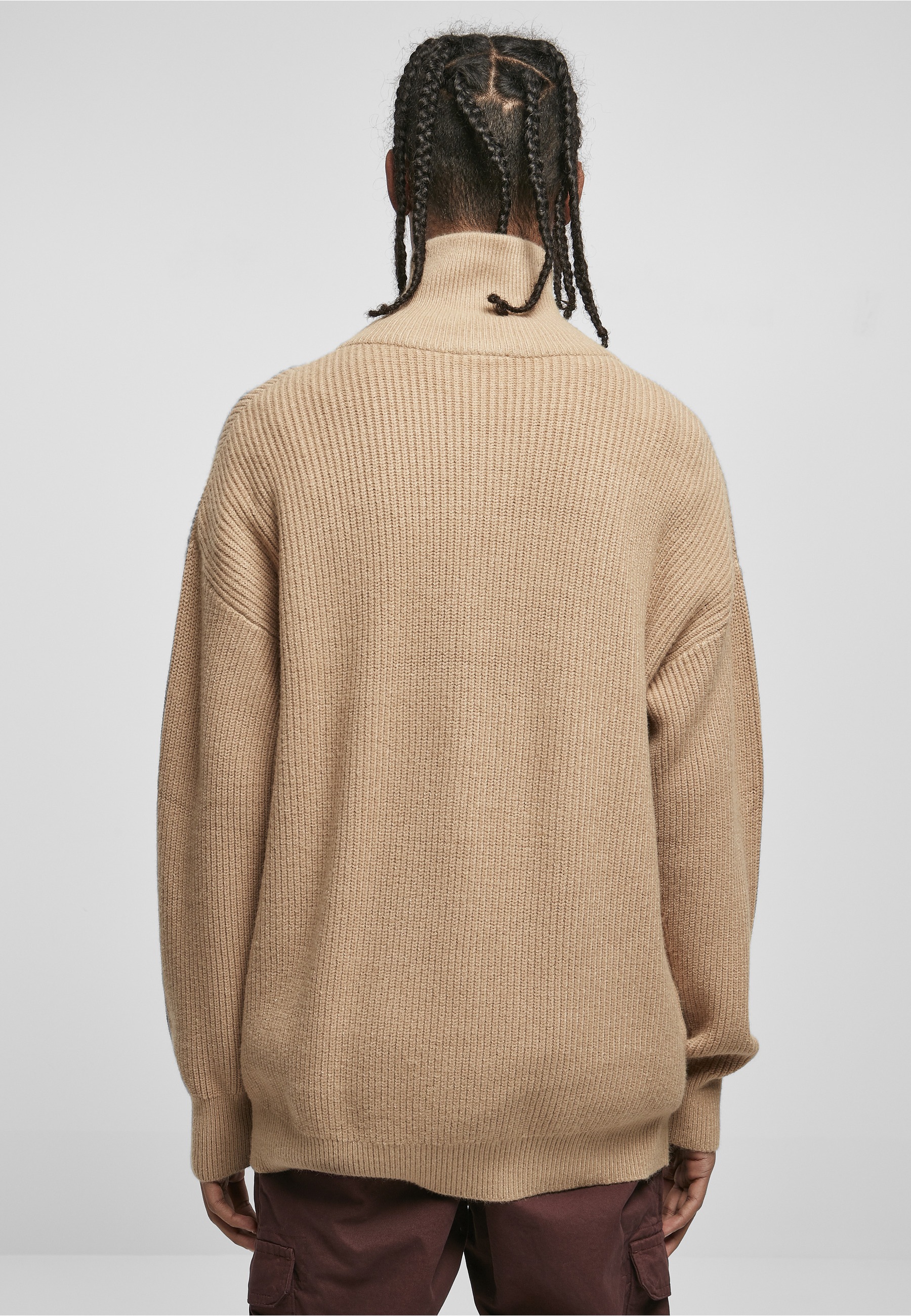 URBAN CLASSICS Sweater »Urban Classics Herren Oversized Knitted Troyer«, 1 Stk.
