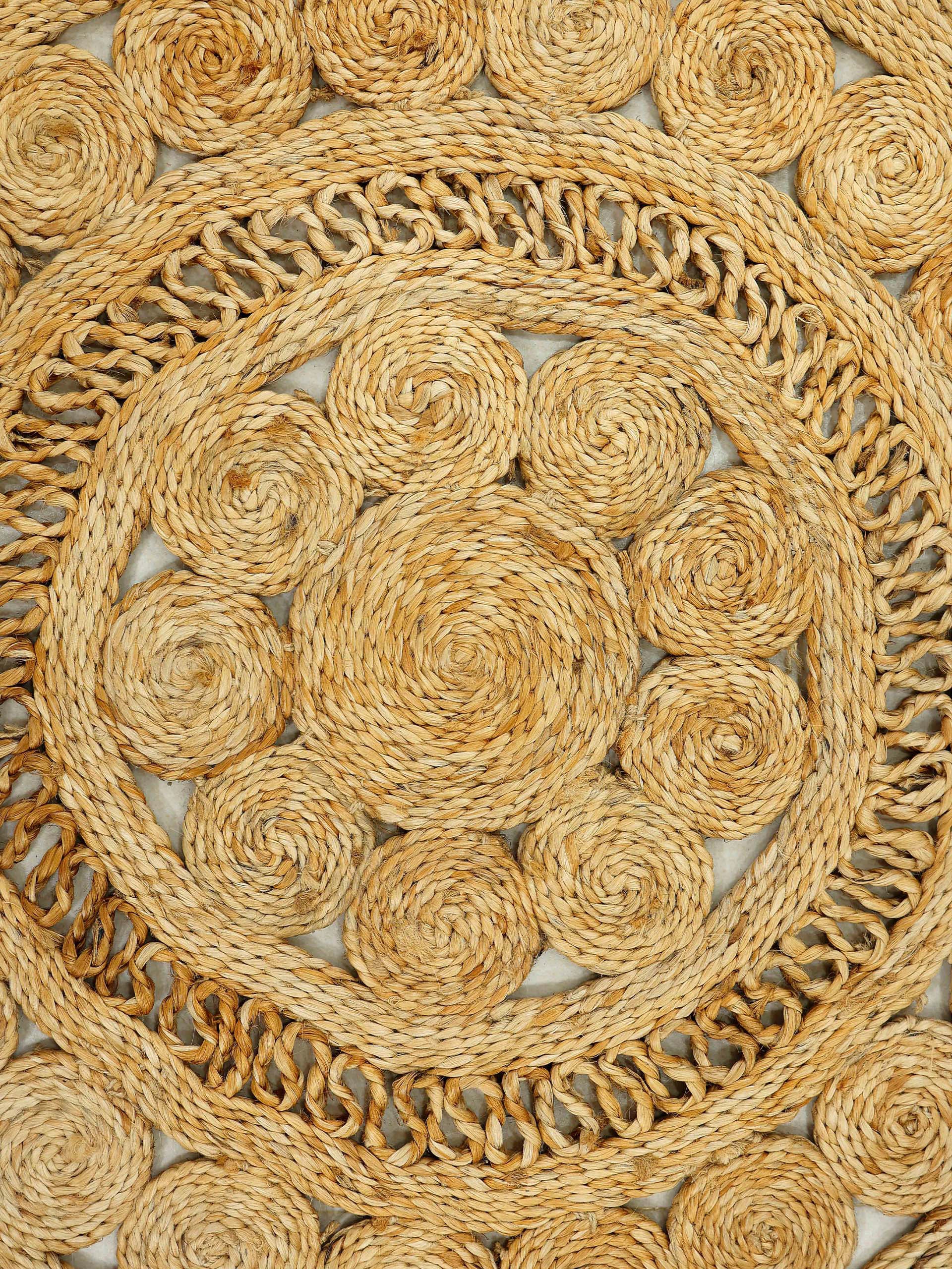 carpetfine Sisalteppich »Juteteppich Style gewebt, | auf BAUR natürliches Hand Rechnung Pflanzenmaterial rund, Finn«, von Boho