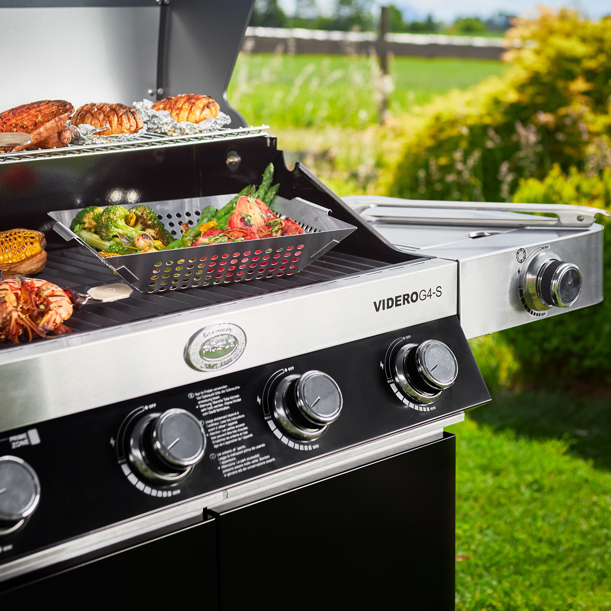 RÖSLE Grillpfanne »Grill- und Gemüsepfanne«, Edelstahl 18/10