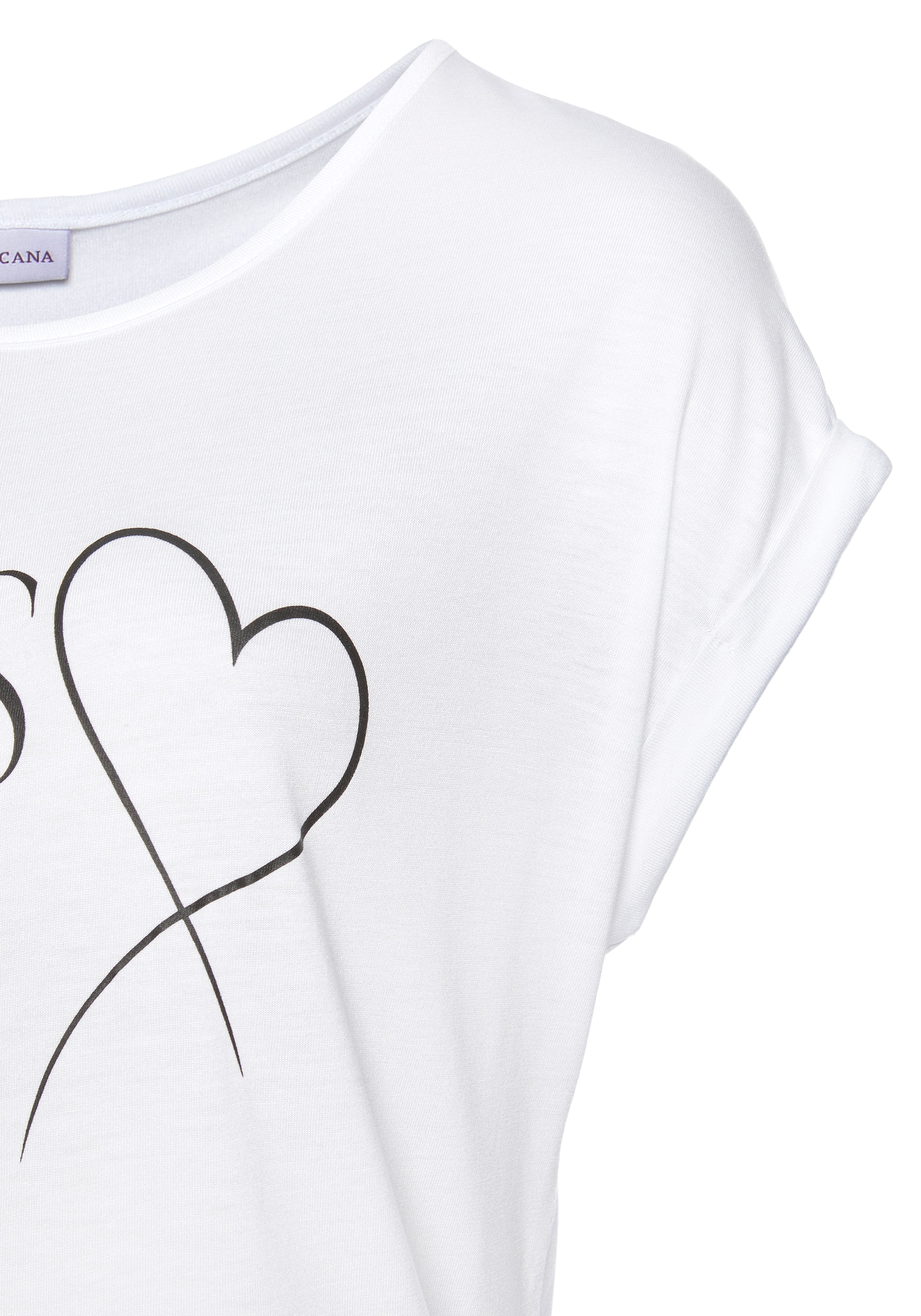 LASCANA Kurzarmshirt, mit Frontprint, T-Shirt aus weicher Viskose, casual-chic