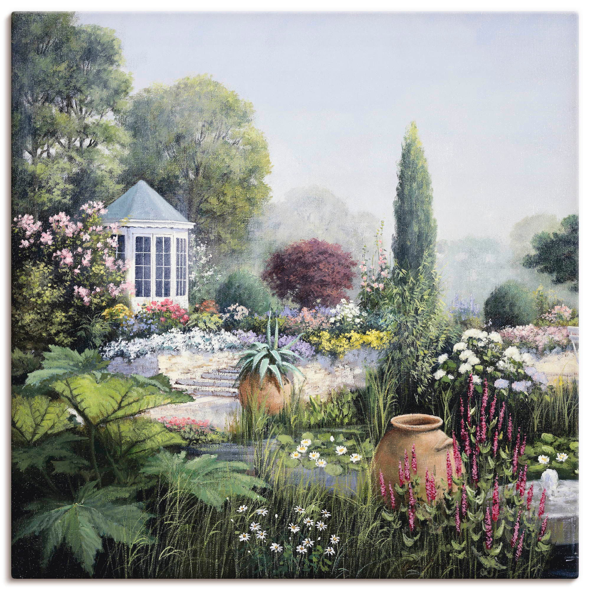 Artland Leinwandbild "Paradies I", Garten, (1 St.), auf Keilrahmen gespannt