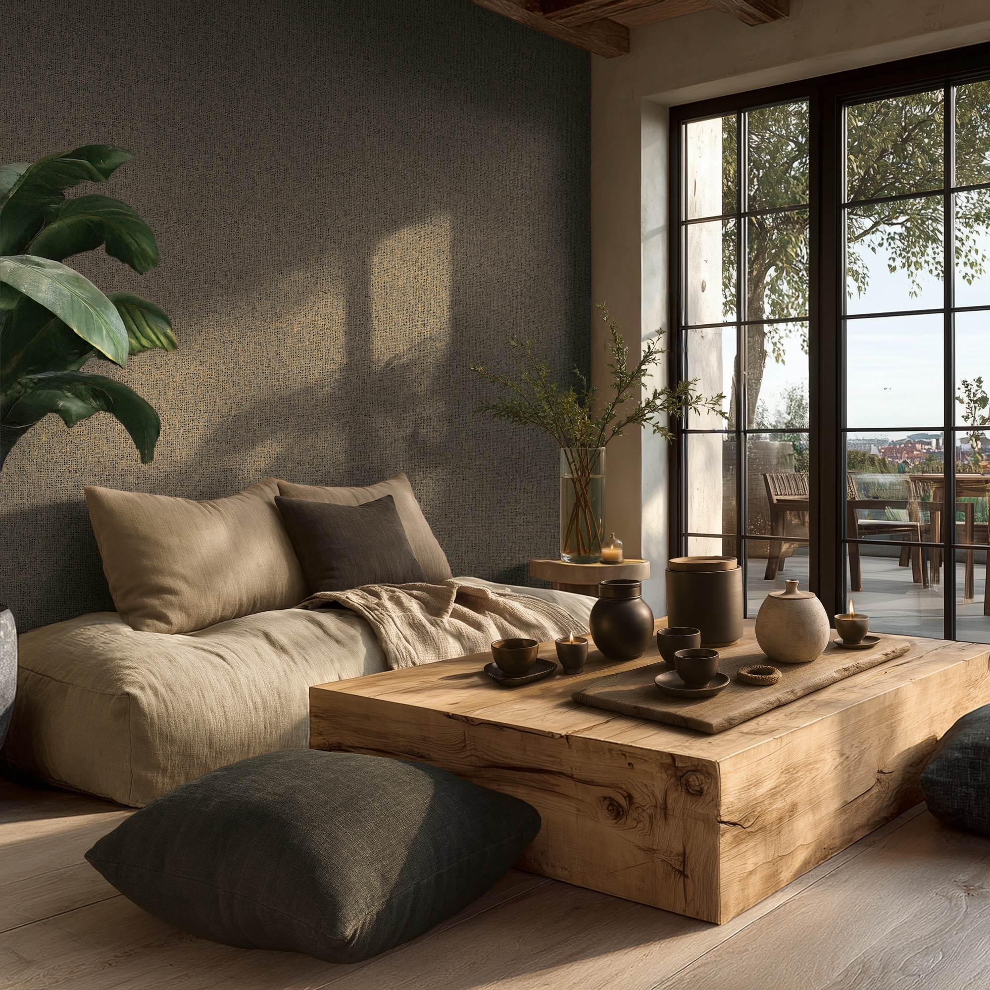living walls Vliestapete "Vibes & Styles Jan – Studo Sense & Surface Vliestapete" Flechtoptik leicht strukturiert Natürliche Flechtoptik mit feiner Struktur und dezentem Glanzeffekt