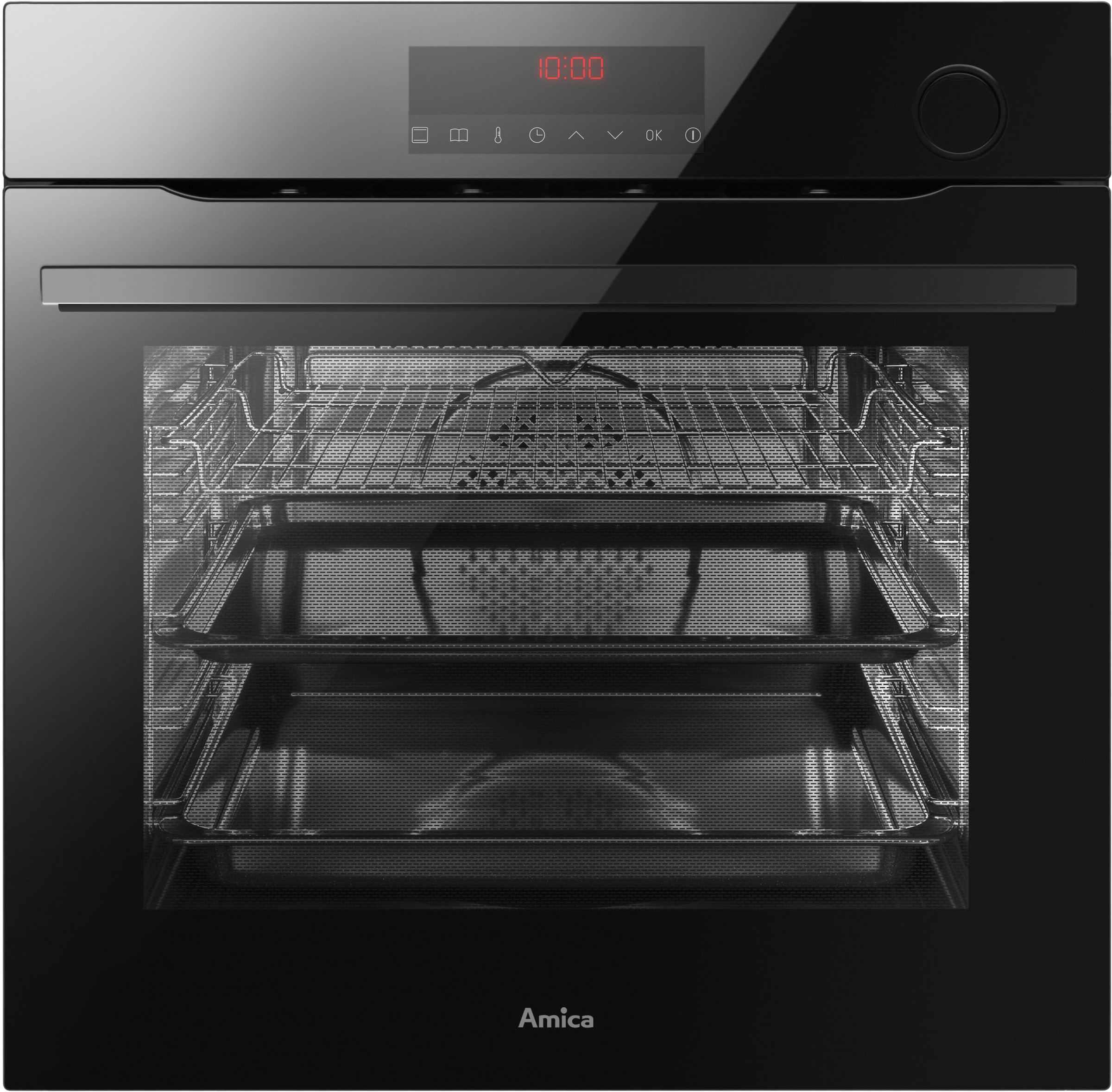 AMICA Dampfbackofen "EBSX 949 610 S", Energieeffizienz: A+ (A+++-D), schwarz, B:56cm H:60cm T:56cm, Backöfen, Schonend garen mit Dampf – saftigere Ergebnisse im Alltag