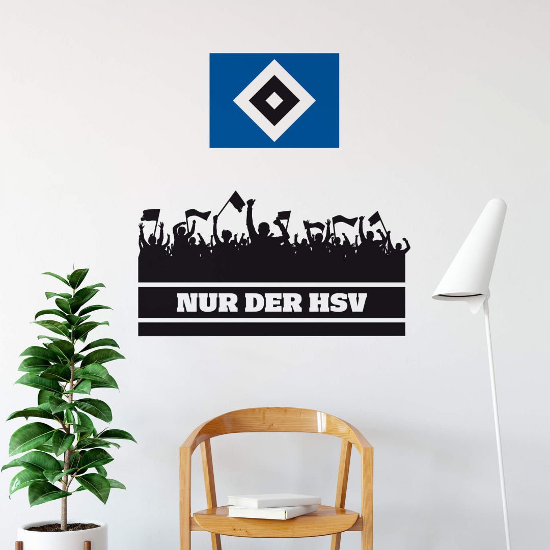 (1 »Nur Wandtattoo Fans der Logo«, St.) | Wall-Art und BAUR HSV bestellen