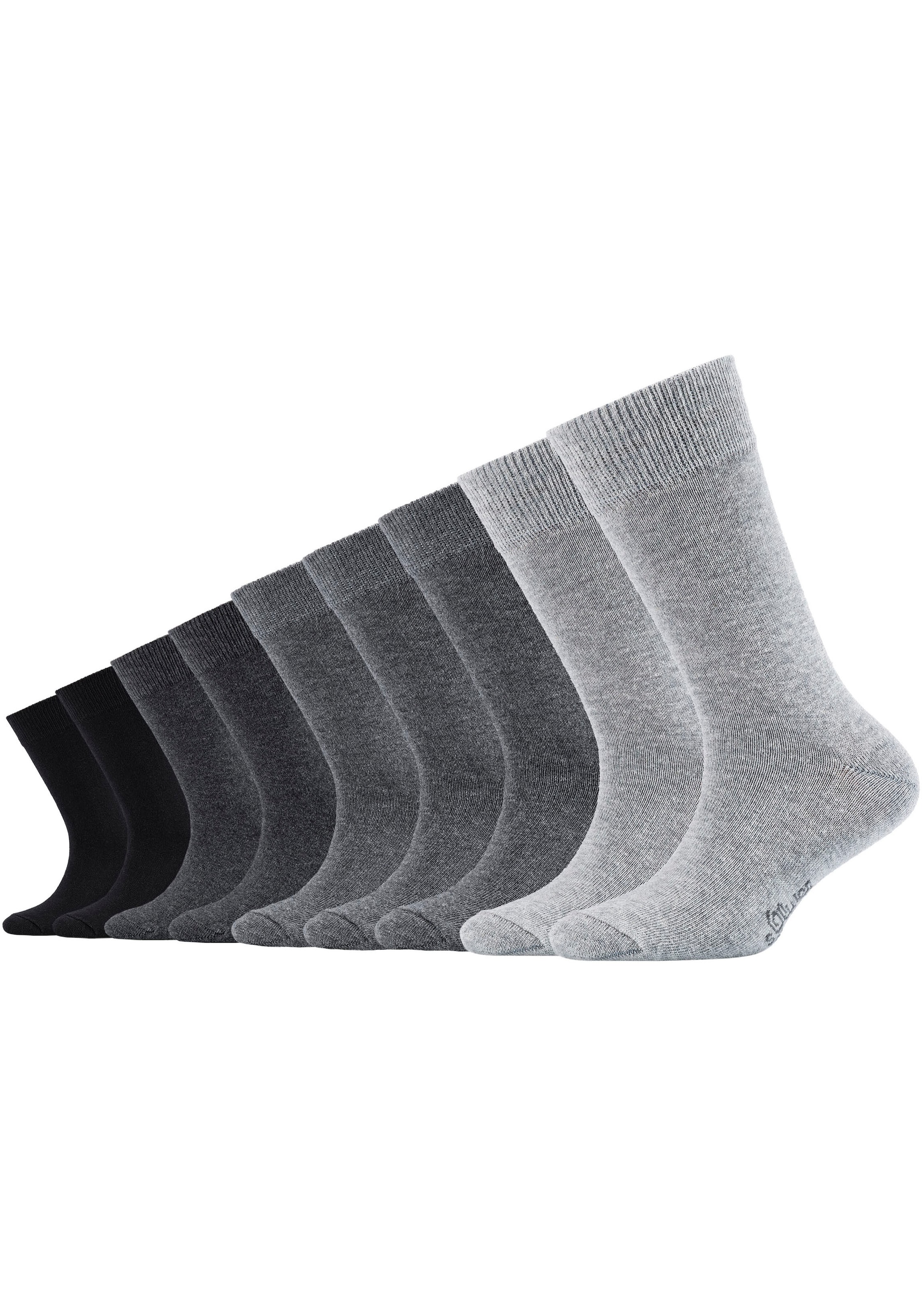 s.Oliver Socken, (9er Pack), mit weichem Bund