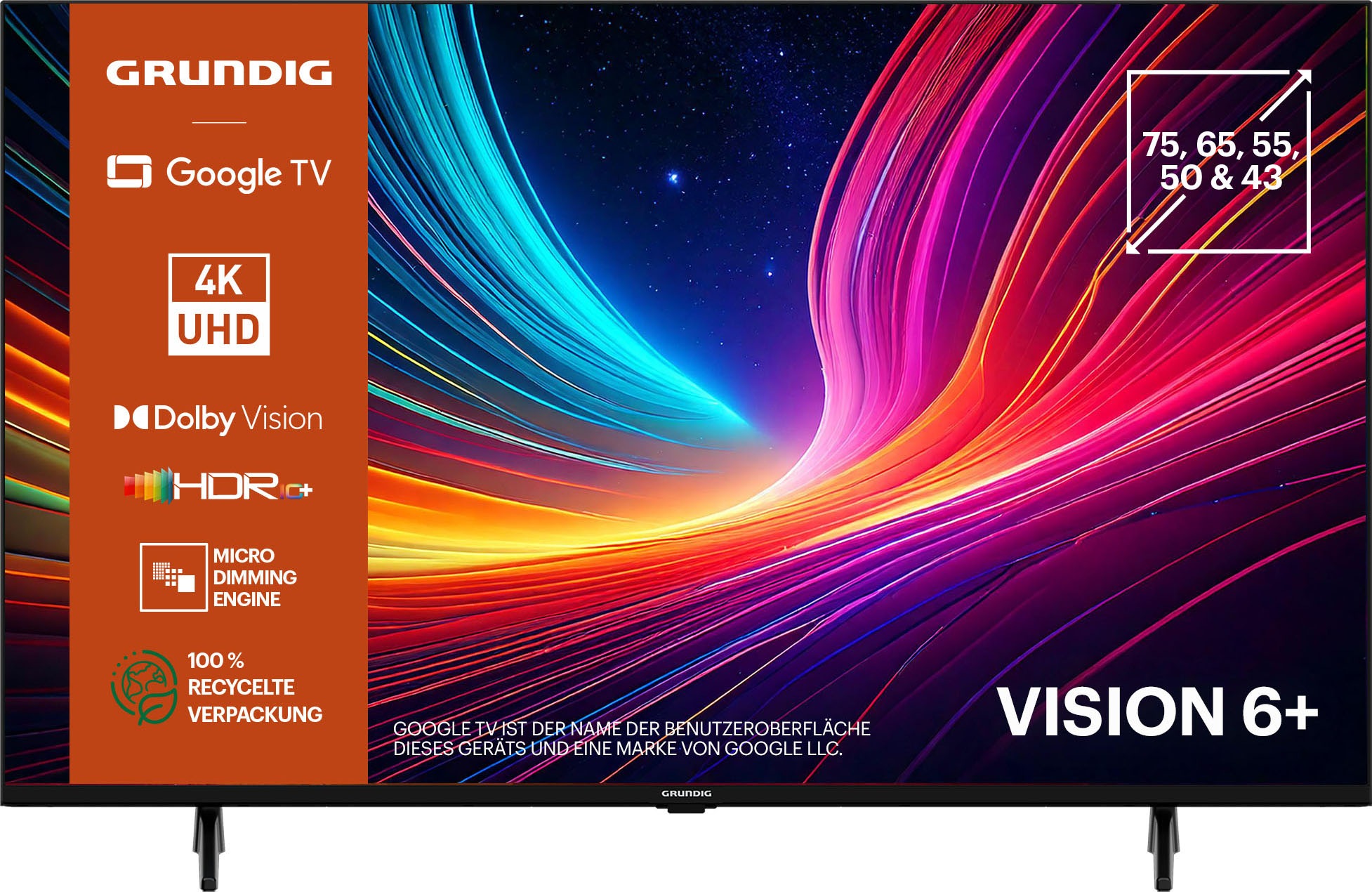 Grundig LED-Fernseher »43 VOE 74 EL3T00«, 4K Ultra HD, Google TV