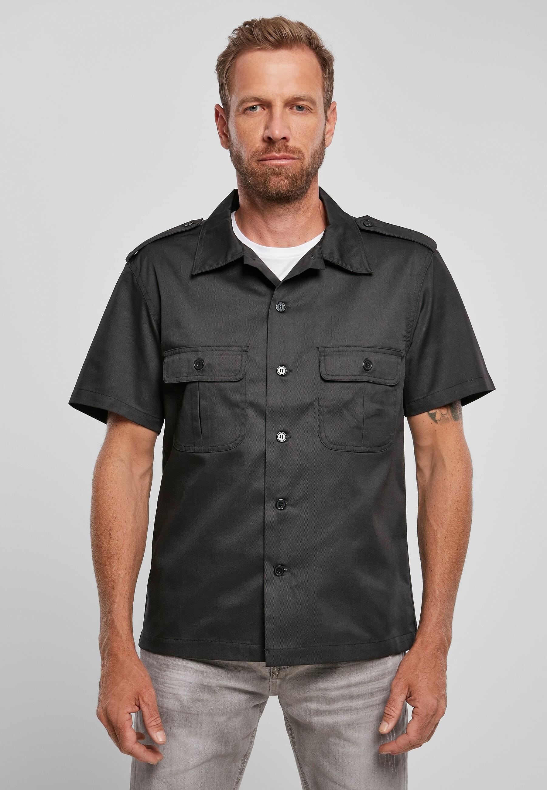 Brandit Langarmhemd »Brandit Herren Short Sleeves US Shirt«, (1 tlg.)