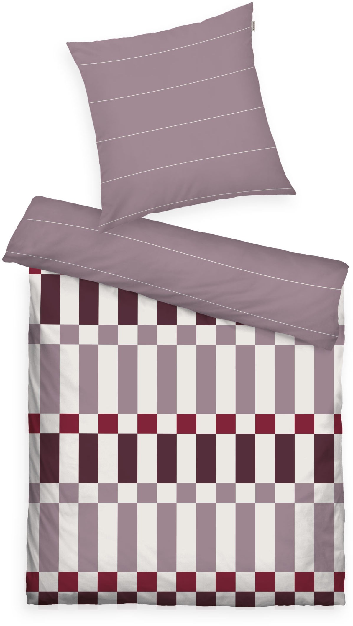TOM TAILOR HOME Wendebettwäsche "BOLD CHECK in Gr. 135x200cm oder 155x220cm" 2 Stk. new bedroom, gewebtes Label