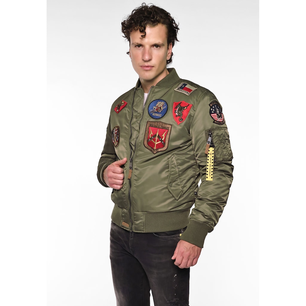 TOP GUN Bomberjacke »im Pilotenstil mit Patches TG20191053«