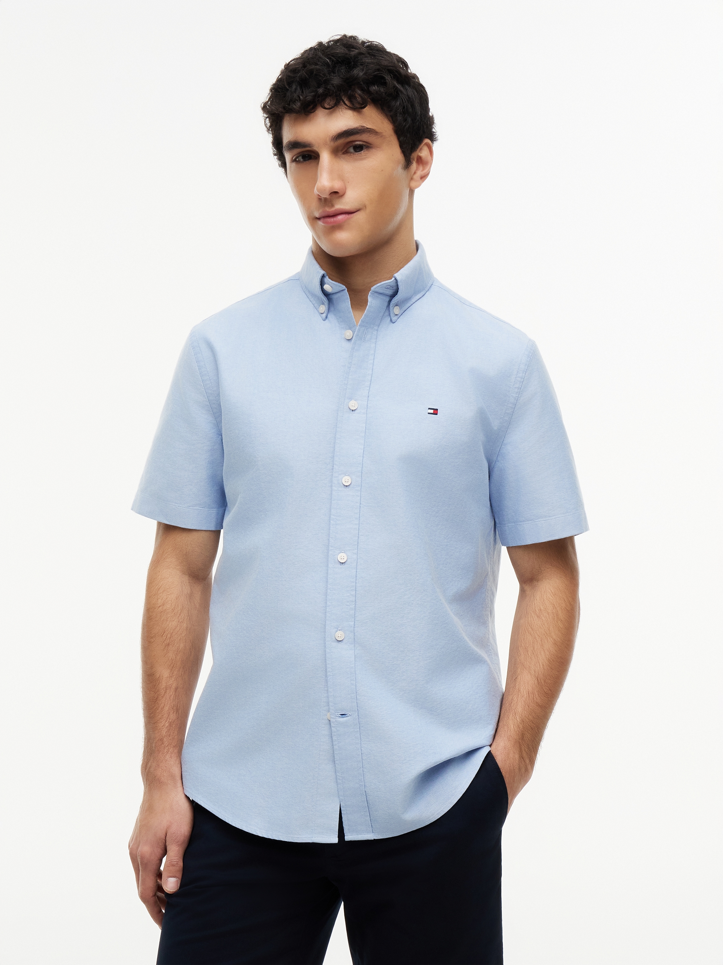 Tommy Hilfiger Kurzarmhemd "HERITAGE OXFORD RF SHIRT S/S" mit Button-down-Kragen, Regular Fit