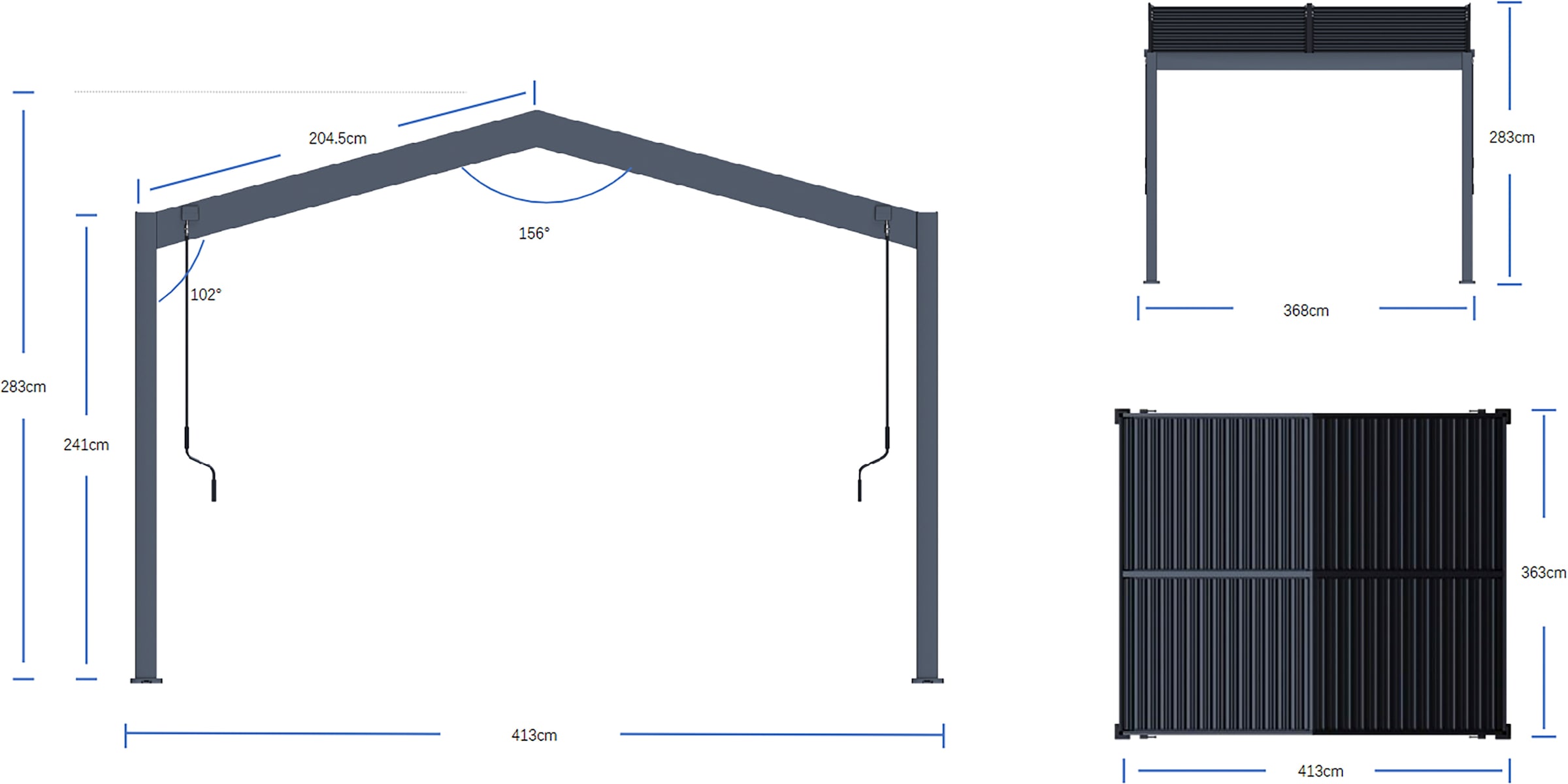 Paragon Pergola »Hana 1013 Beige« 400,2x300,5x225,3cm