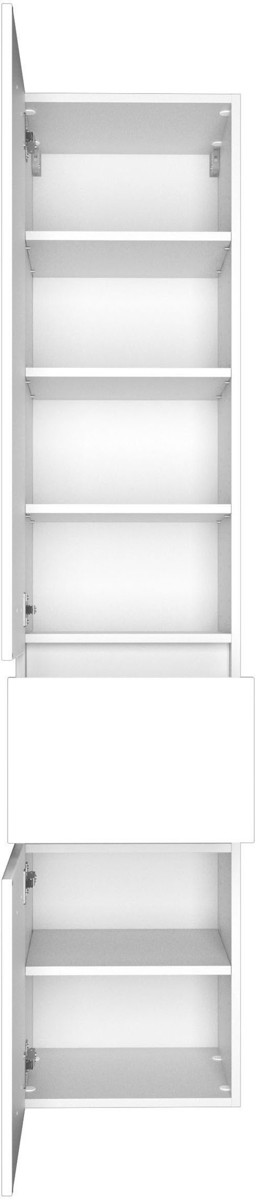 welltime Badmöbel-Set »Welltime Möbel Baabe Waschtisch-Set 3tlg. oder 5tlg.«, (5 St.), gedämpfte Scharniere und Softclose-Funktion, inklusive LED-Beleuchtung