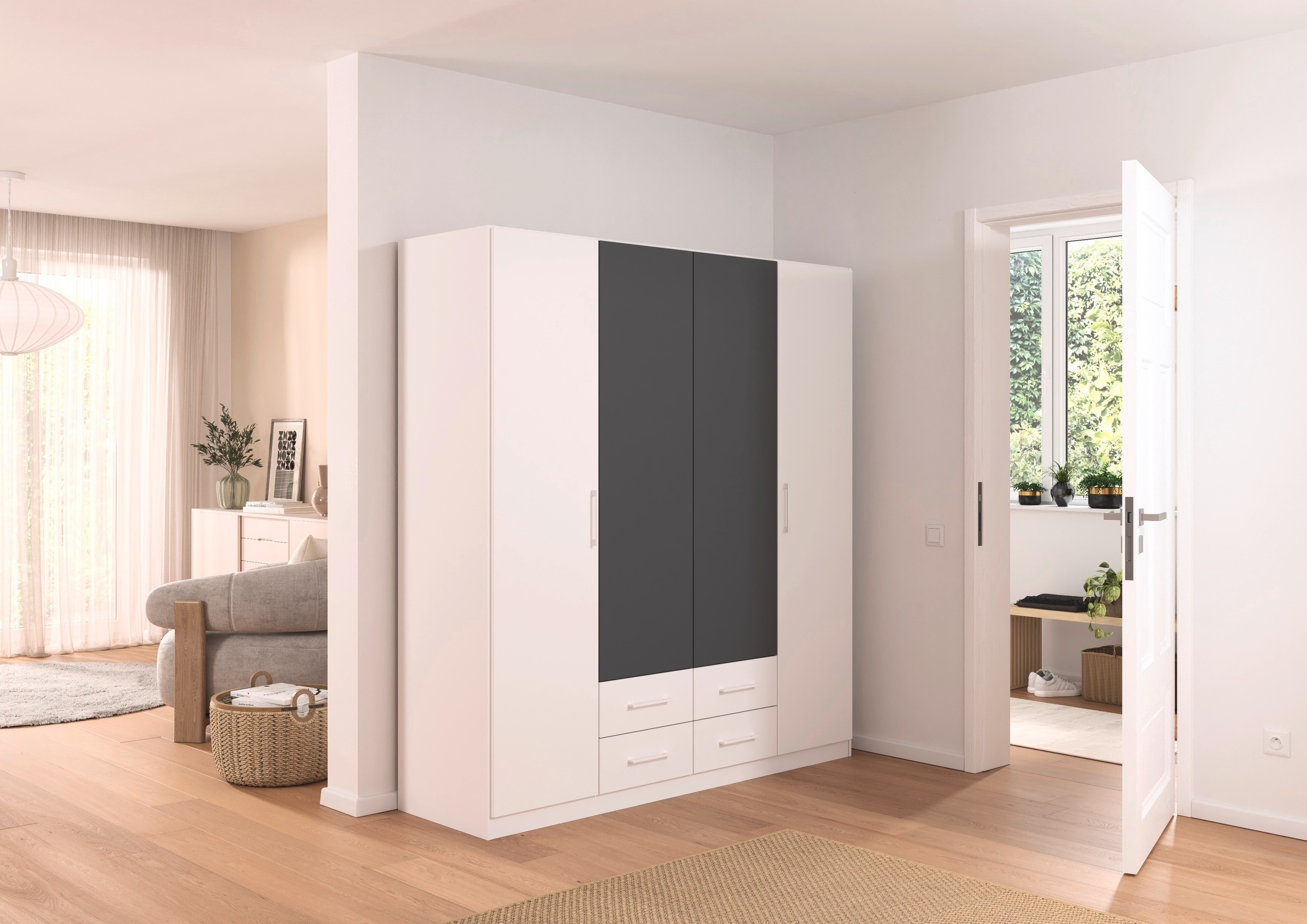 rauch Drehtürenschrank "Kleiderschrank Schrank Garderobe KREFELD optional m günstig online kaufen