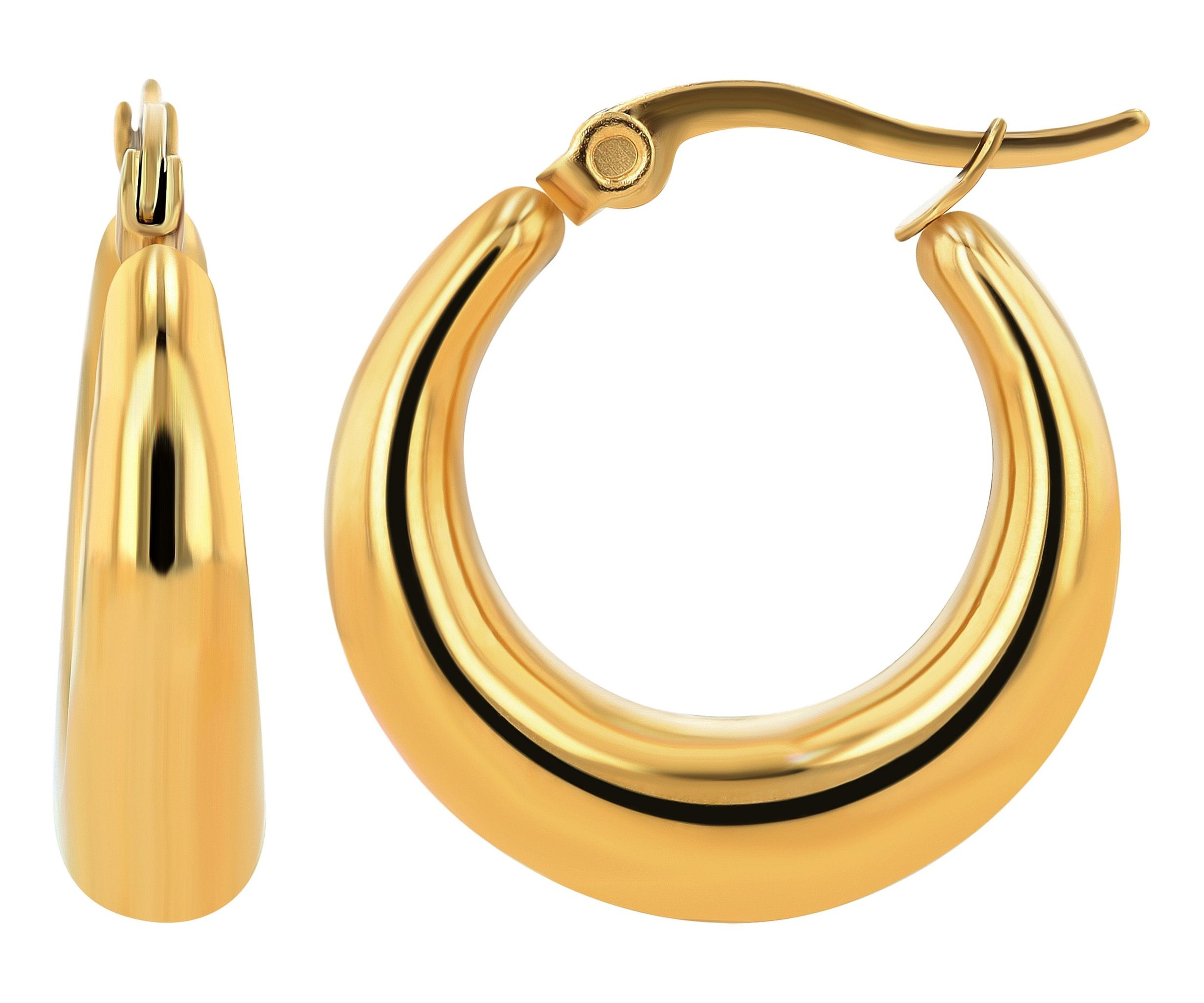 Adelia´s Paar Creolen "Damen Ohrringe – Creole aus Edelstahl" Ein kleines G günstig online kaufen