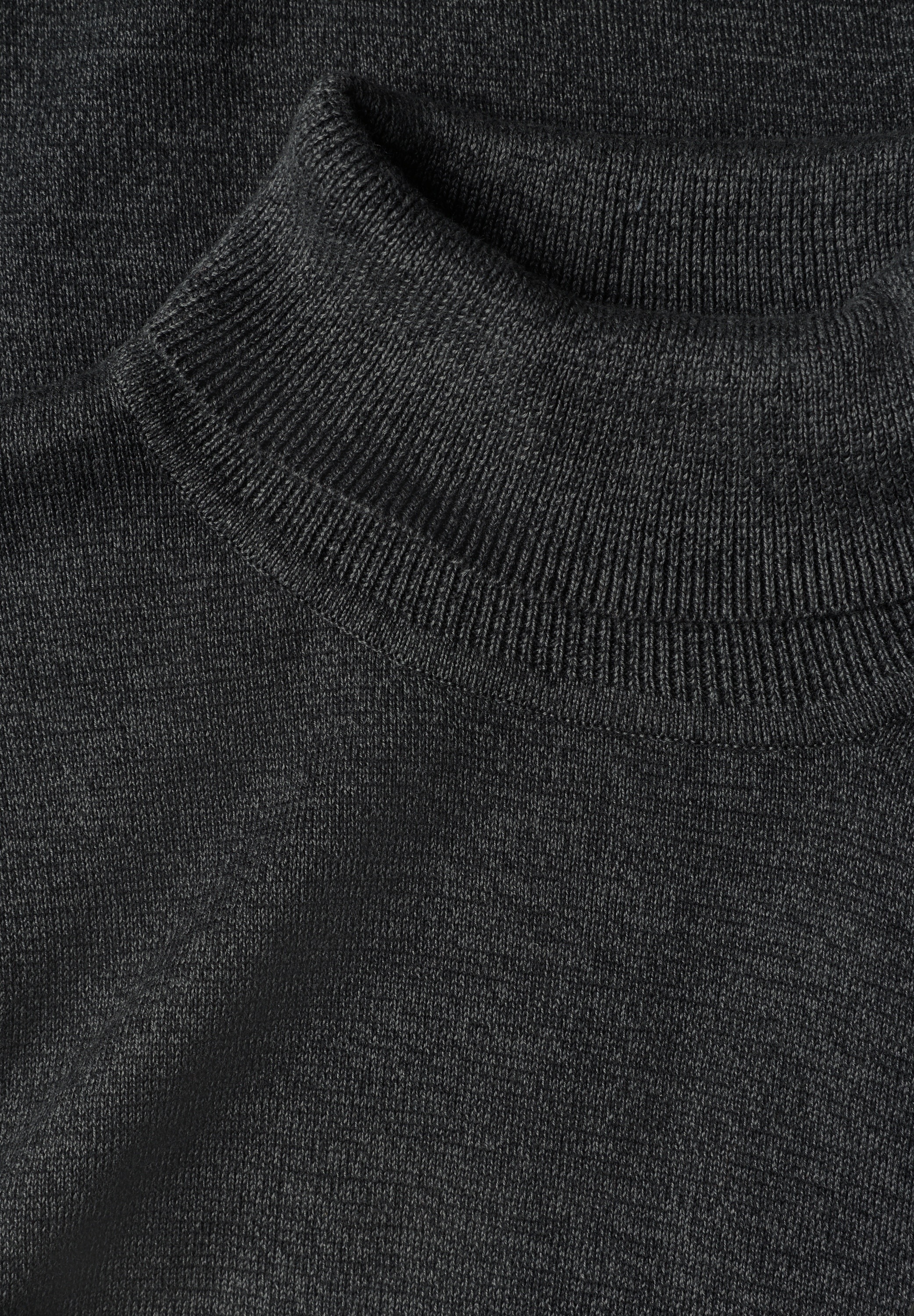 STREET ONE MEN Rollkragenpullover aus reiner Baumwolle