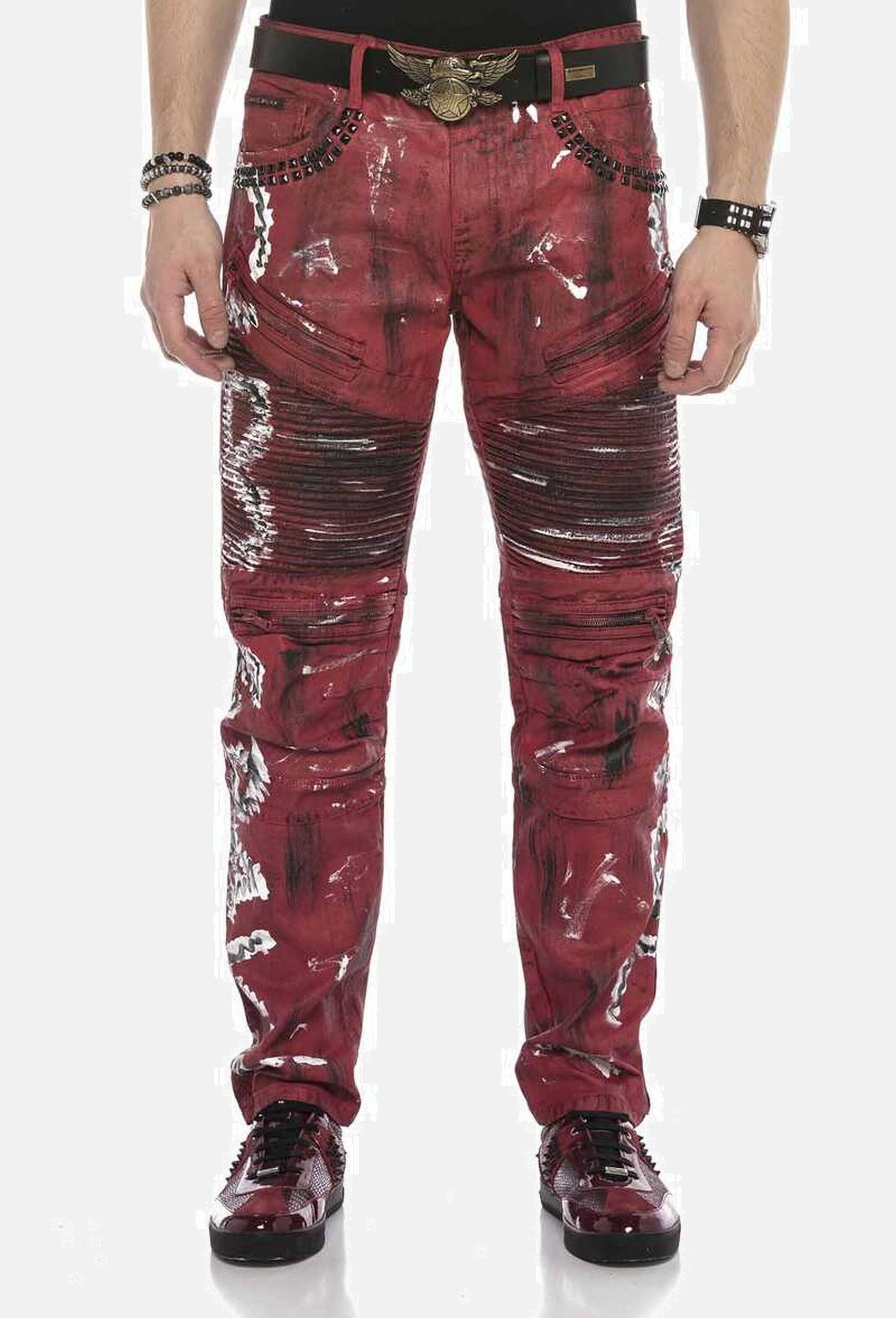 Cipo & Baxx Slim-fit-Jeans »Cipo & Baxx Jeans DENIM« Röhrenjeans mit Farbbeschichtung, CD608