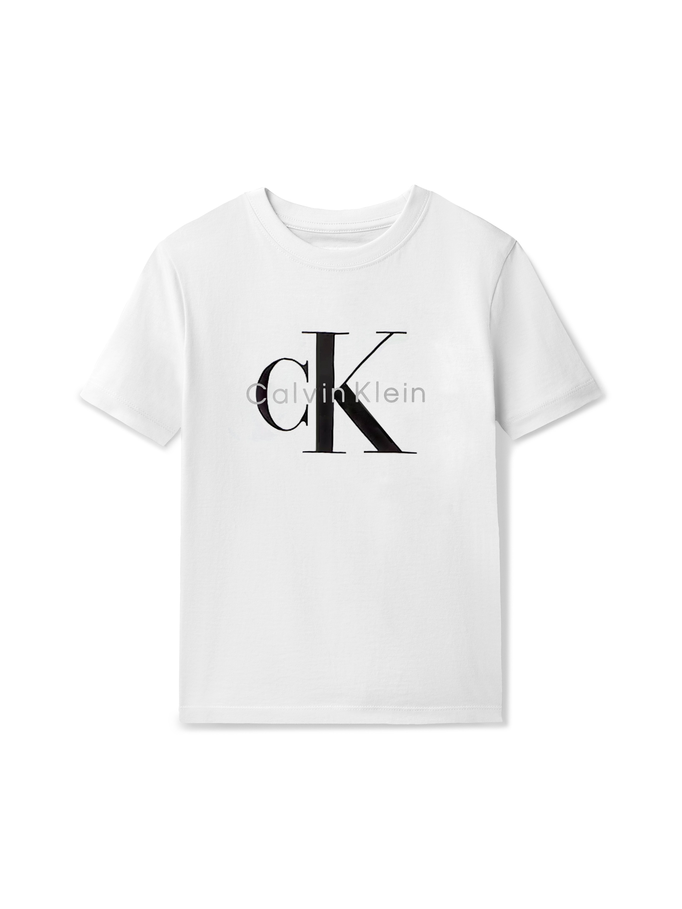 T-Shirt CALVIN KLEIN JEANS "MONO LOGO T-SHIRT", Mädchen, Gr. 14 (164), weiß, Single Jersey, Obermaterial: 100% Baumwolle, unifarben, regular fit normal, Rundhals, eingesetzt abgesteppte Kante, Shirts T-Shirt, Regular fit für Kinder, mit Logoschriftzug 3