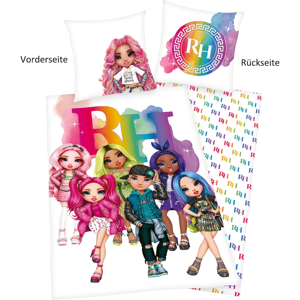 Rainbow High Kinderbettwäsche »Rainbow High«, (2 tlg.), mit tollem Motiv