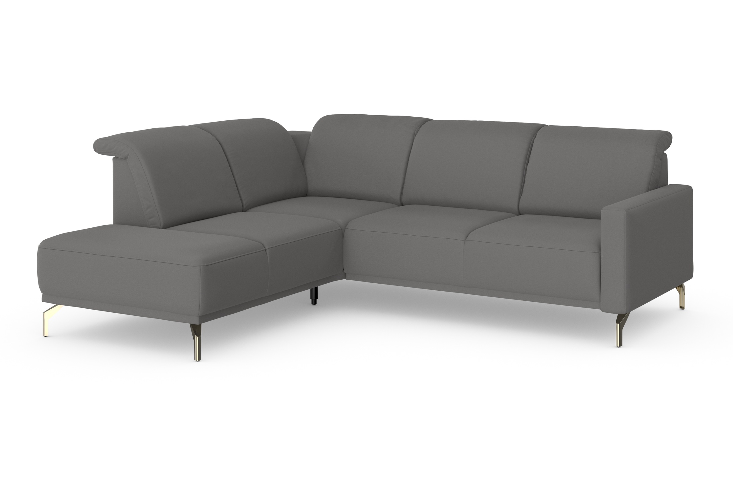 Ecksofa SIT & MORE "Bailando L-Form", grau, B:249cm H:84cm T:205cm, Sofas, Ecksofa, wahlweise mit Kopfteilverstellung und Vorziehsitz, motorisch 8