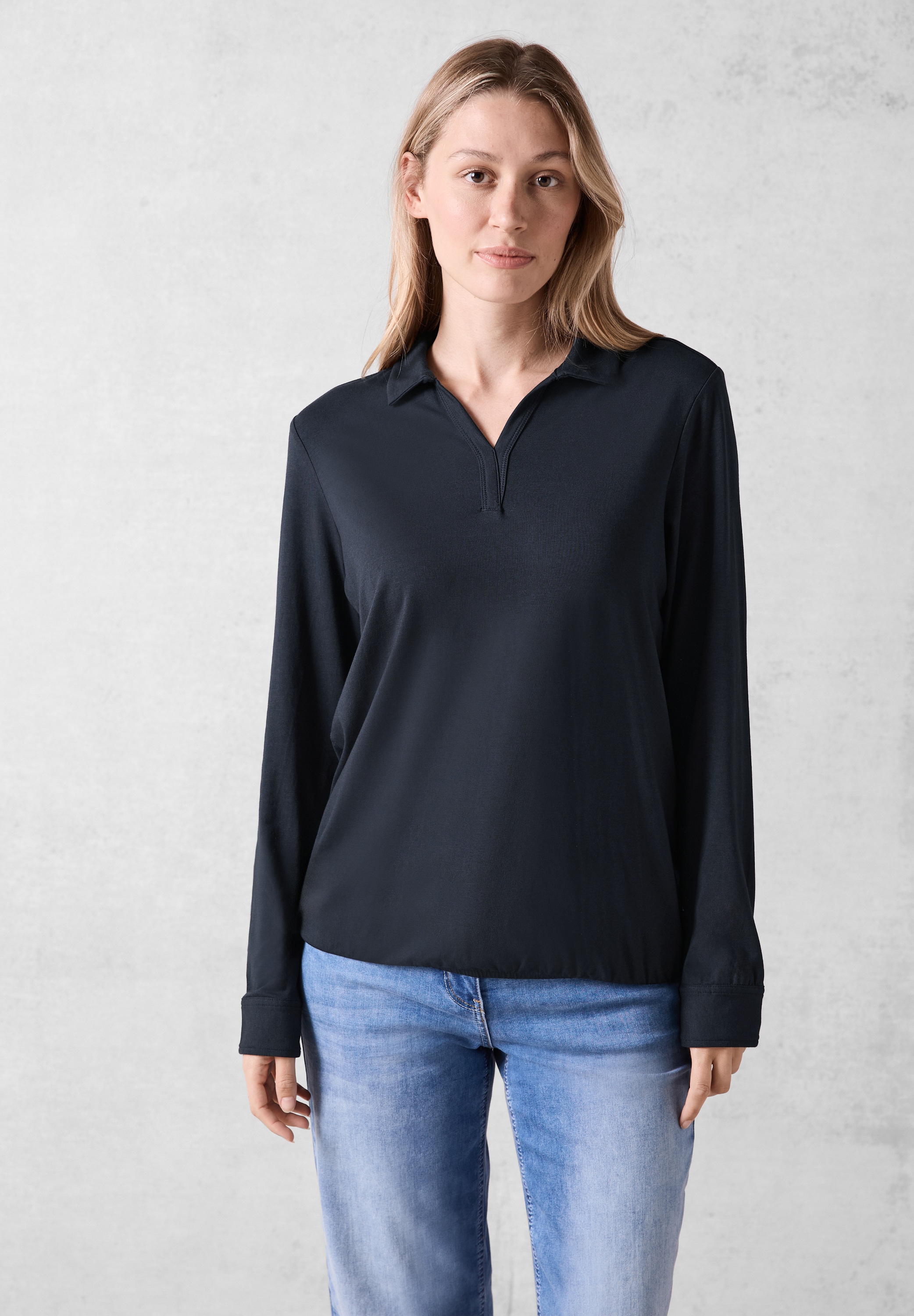 Cecil Langarmshirt, aus elastischem Materialmix