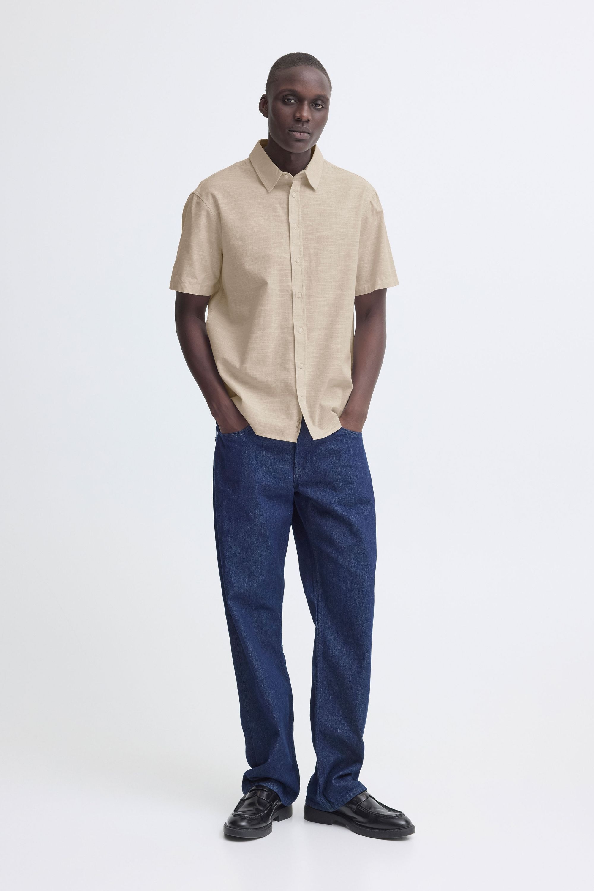 Thumbnail - Blend Kurzarmhemd "BHDaris" Meliertes Kurzarm-Hemd mit Kentkragen