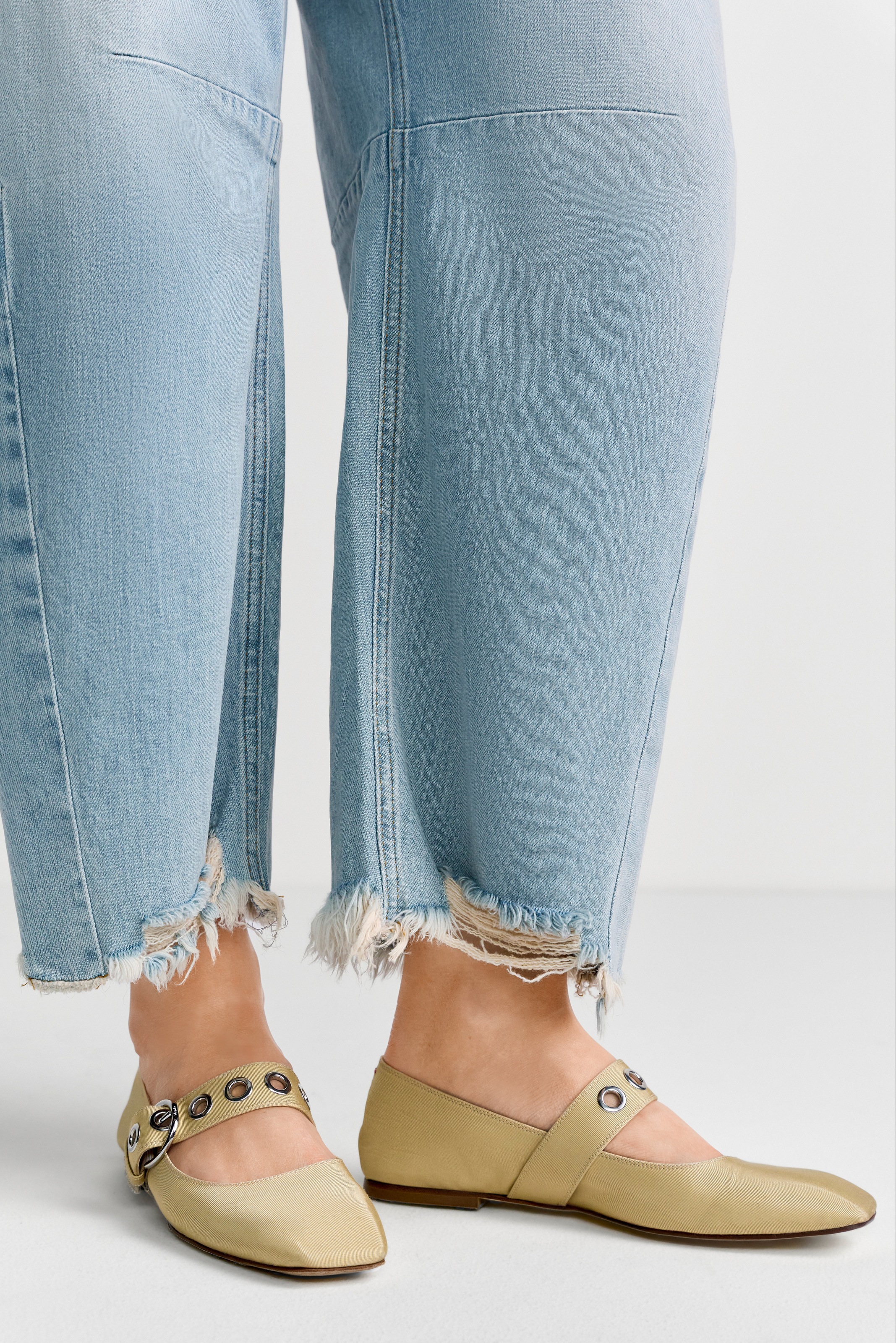 RICHROYAL Weite Jeans Barrel-Style, Wide Leg Cropped Jeans, mit coolen Dest günstig online kaufen