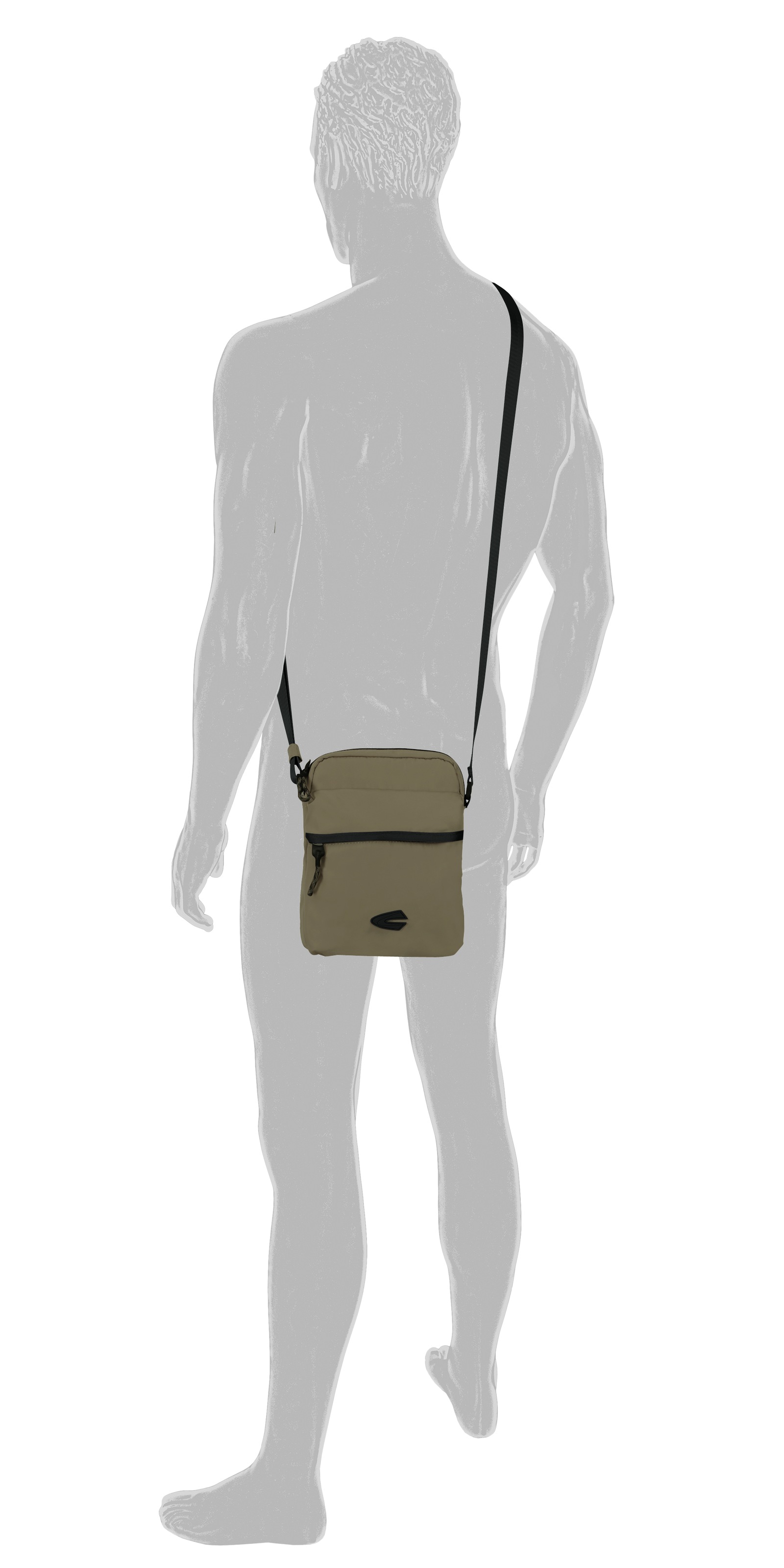 Thumbnail - camel active Umhängetasche "Terra" aus recyceltem Nylon und voluminös aufgesetzten Taschen