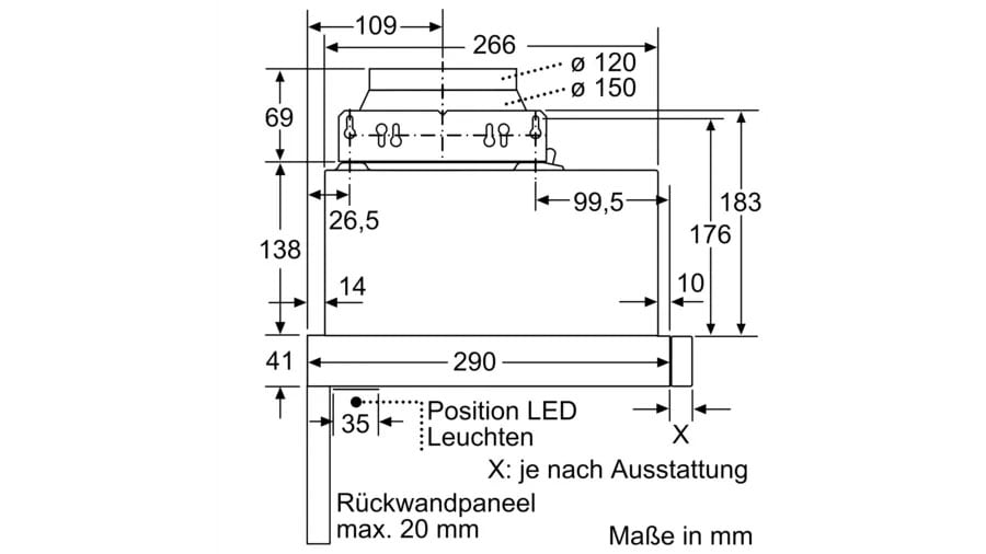 Constructa Flachschirmhaube »CD30677«