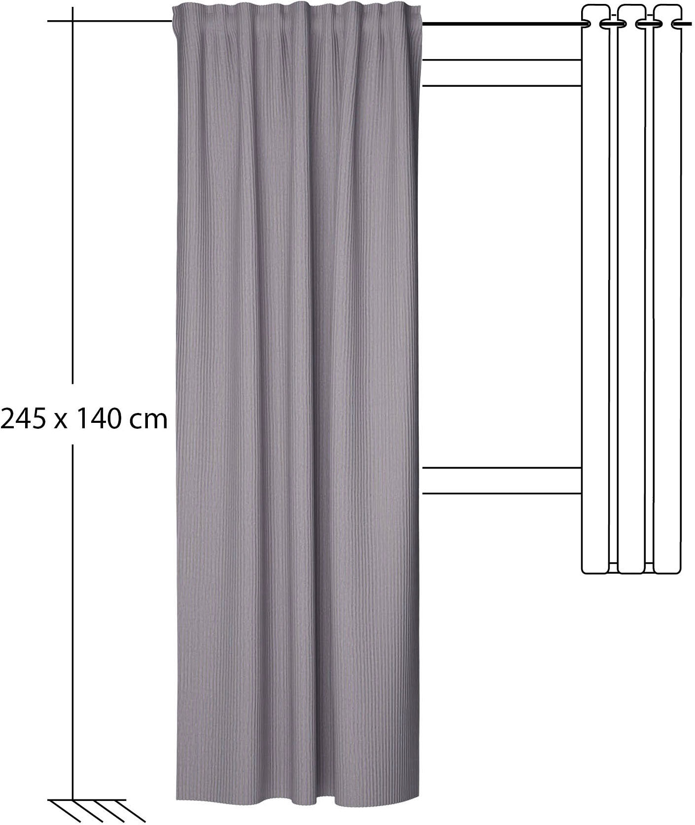 HOMING Vorhang »Sven« verdeckte Schlaufen 1 Stk. tlg. Fertigschal