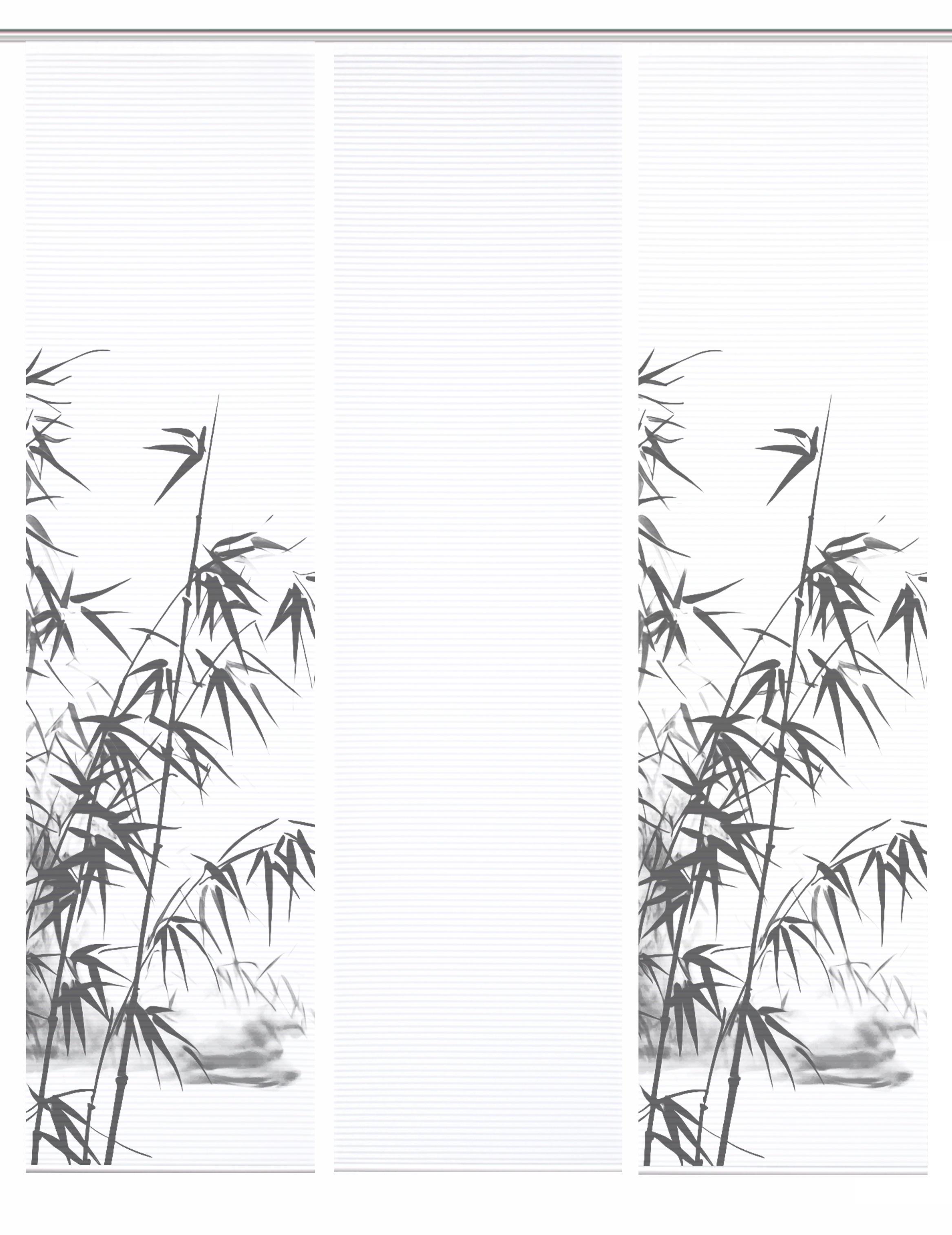 HOME in green Schiebegardine »RUFUS« Paneelwagen 3 Stk. tlg. Bambusoptik, SET, recycelt, Digitaldruck