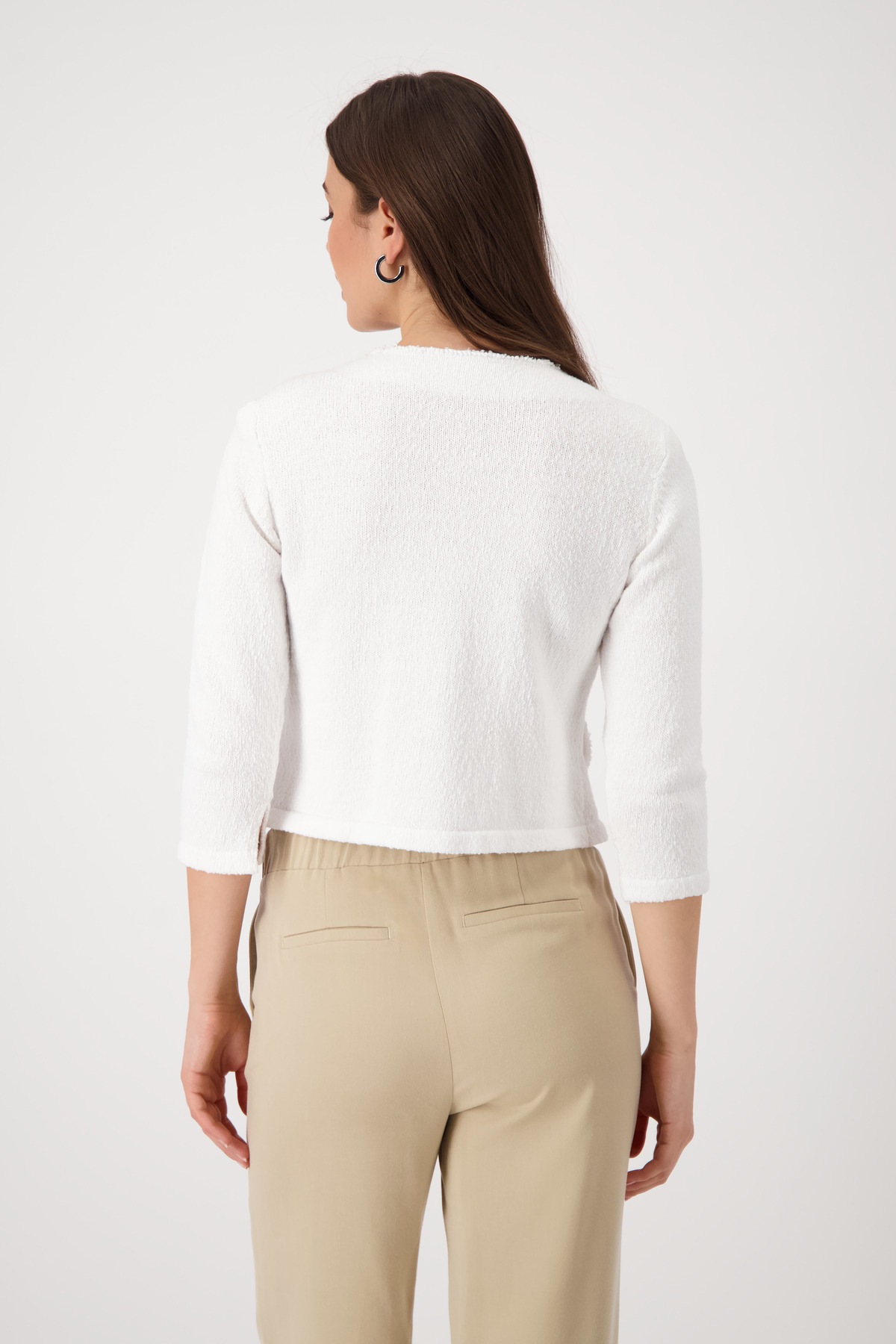 Monari Strickjacke "Jacke Basic Strick Flamme", Mit Rundhalsausschnitt günstig online kaufen